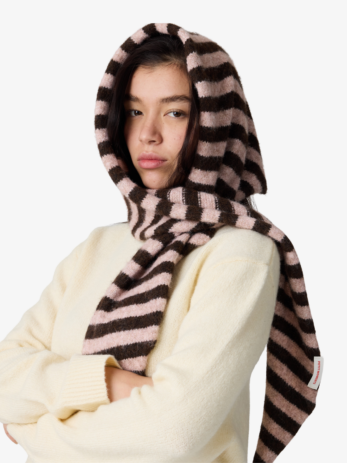 Petit Moments Paris Triangle Scarf | Pink/Brown