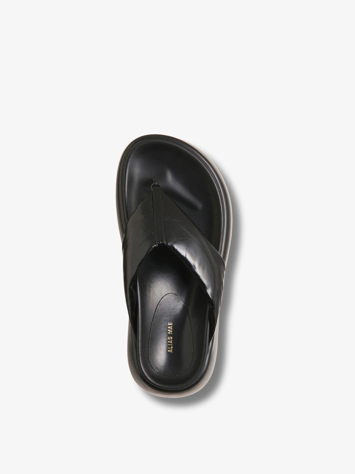 Alias Mae Cullen Sandals | Black Oily Leather