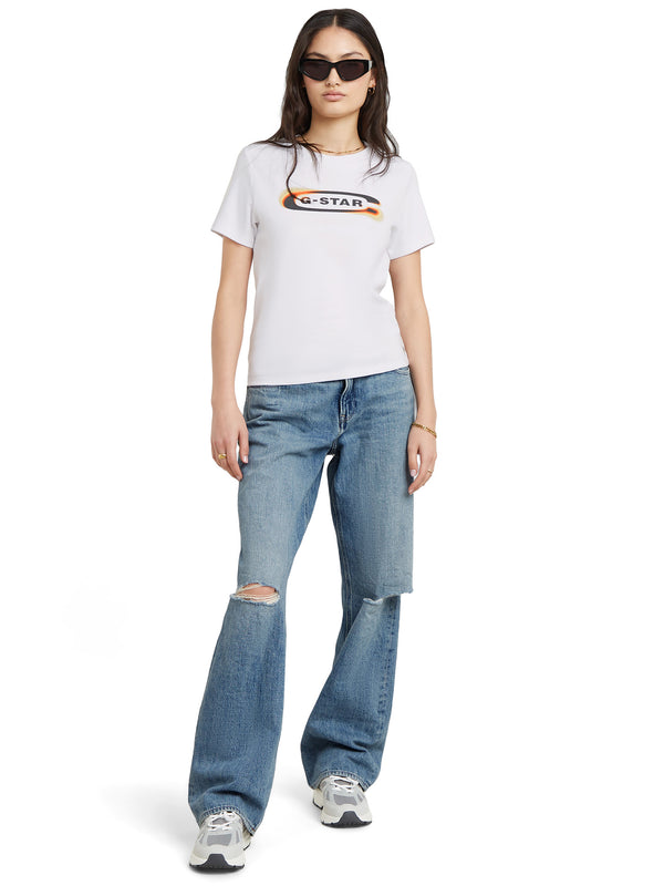 G-Star Old Skool Logo T-Shirt Uomo – Cotone Biologico, Vestibilità Dritta, Stampa Grafica