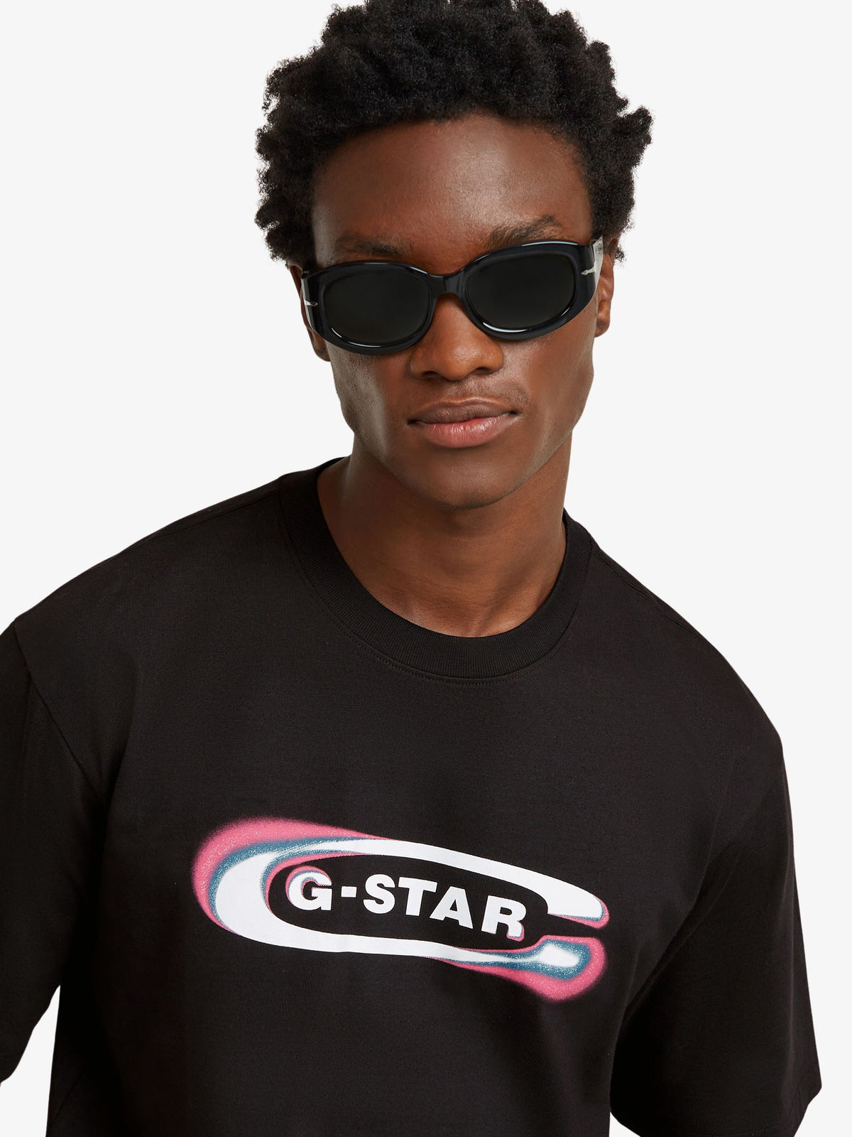G-Star Gradient Old Skool Logo Boxy | Dark Black
