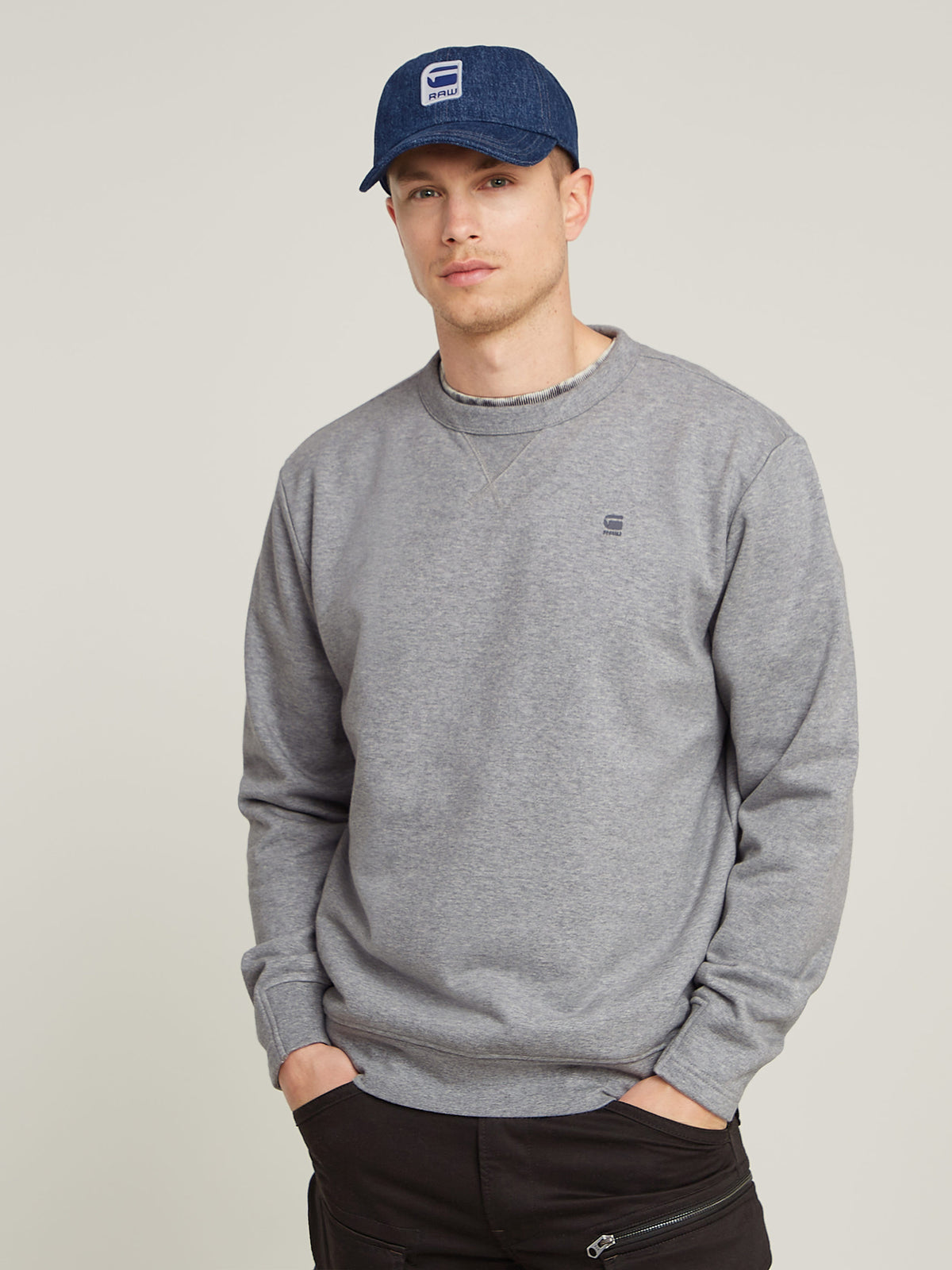 G-Star Nifous R Sweat | Medium Grey Heather