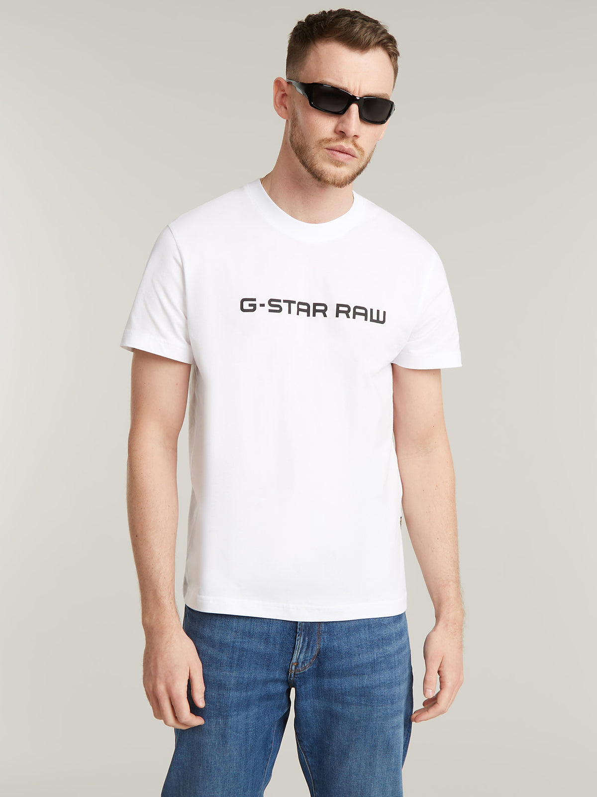 G-Star Corporate Script Logo Tee | White