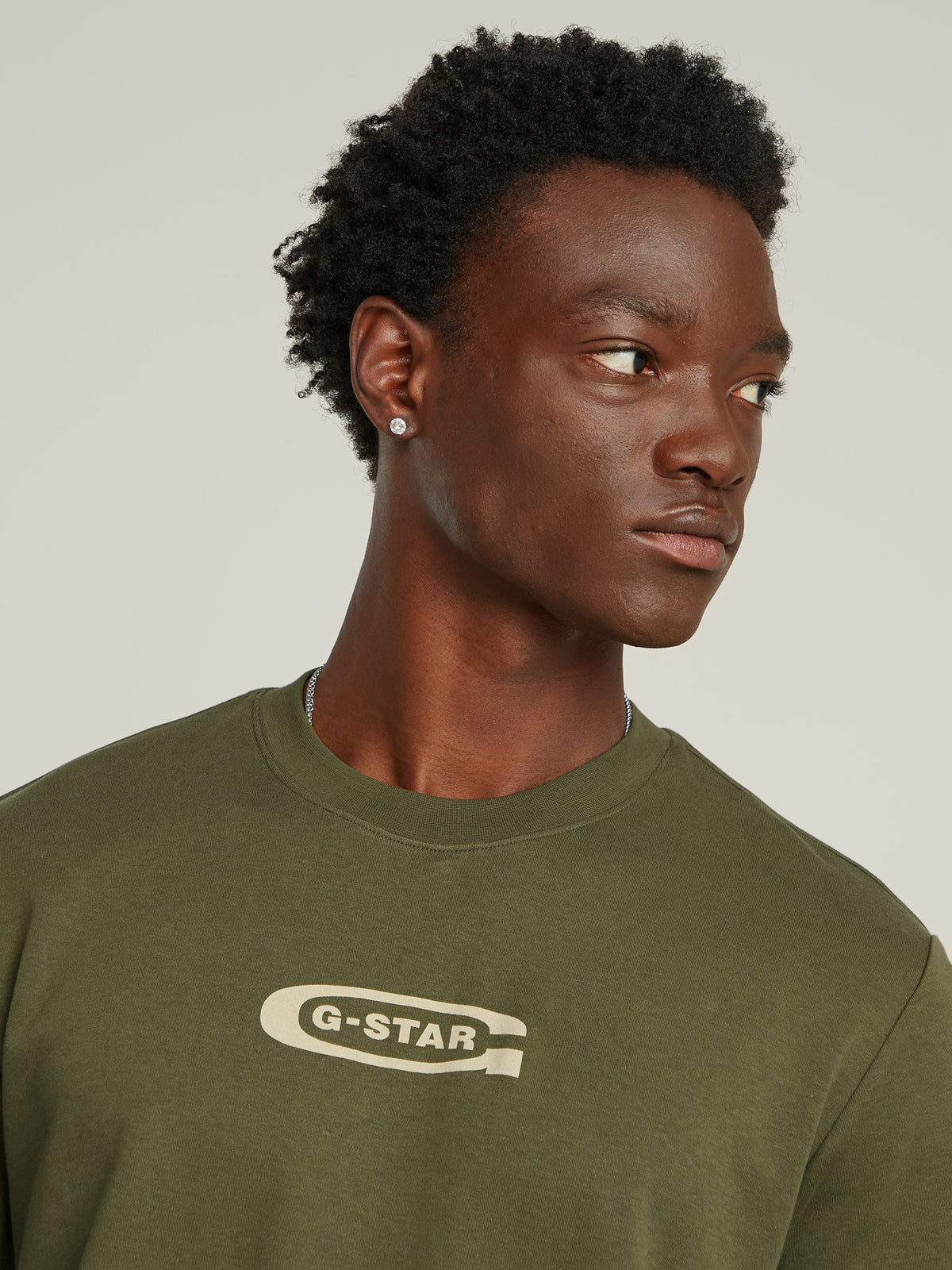 G-Star Old Skool Logo R Tee | Shadow Olive