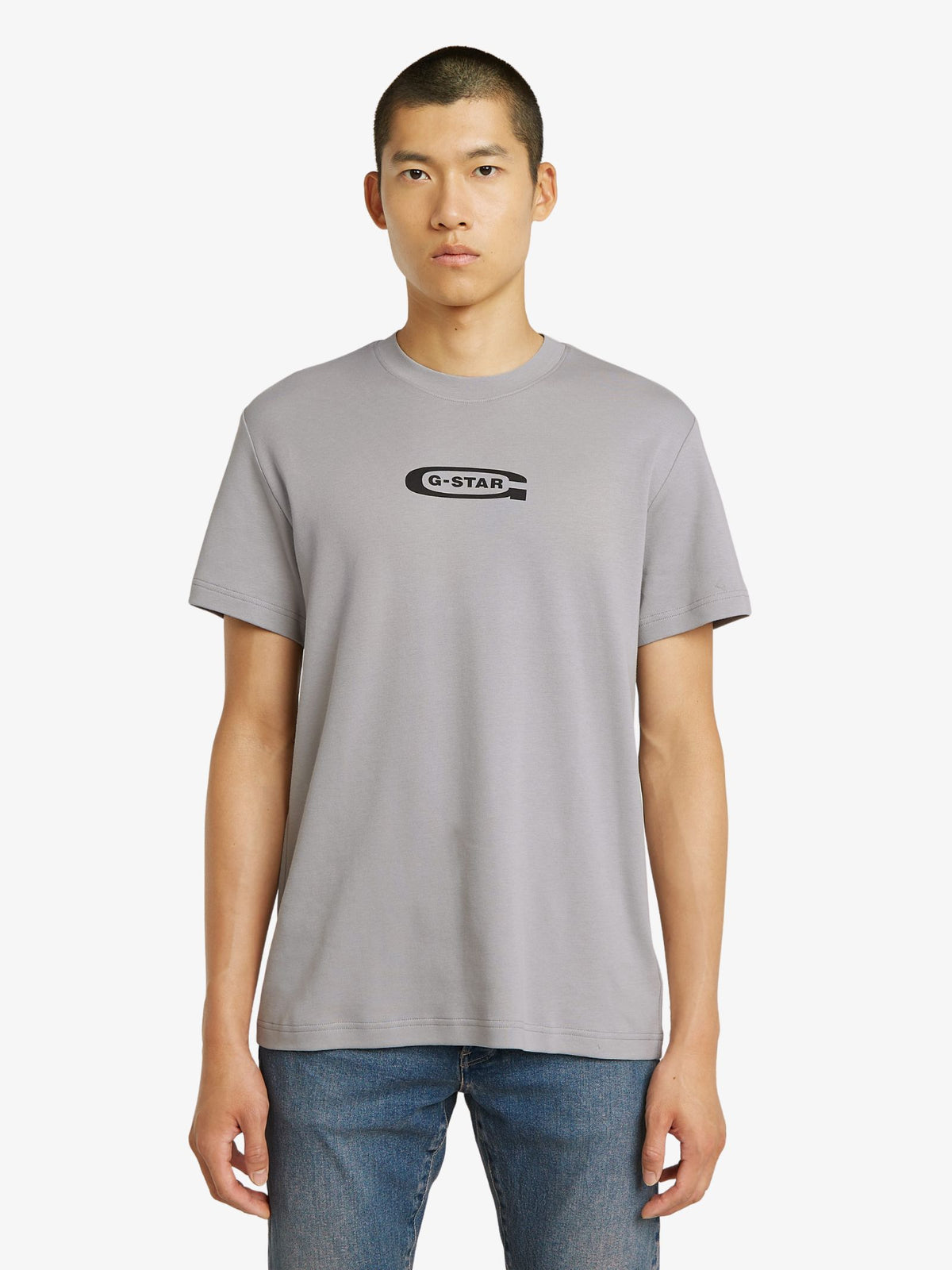 G-Star Old Skool Logo T-Shirt | Grey Alloy