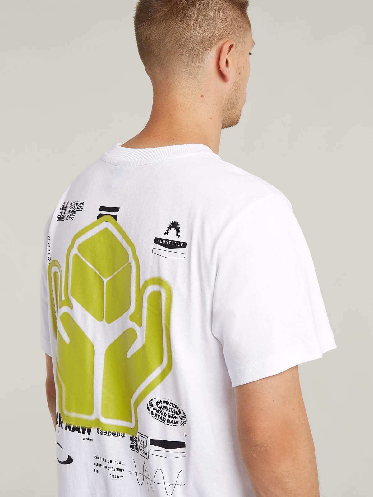 G-Star Back Graphic Loose T-Shirt | White