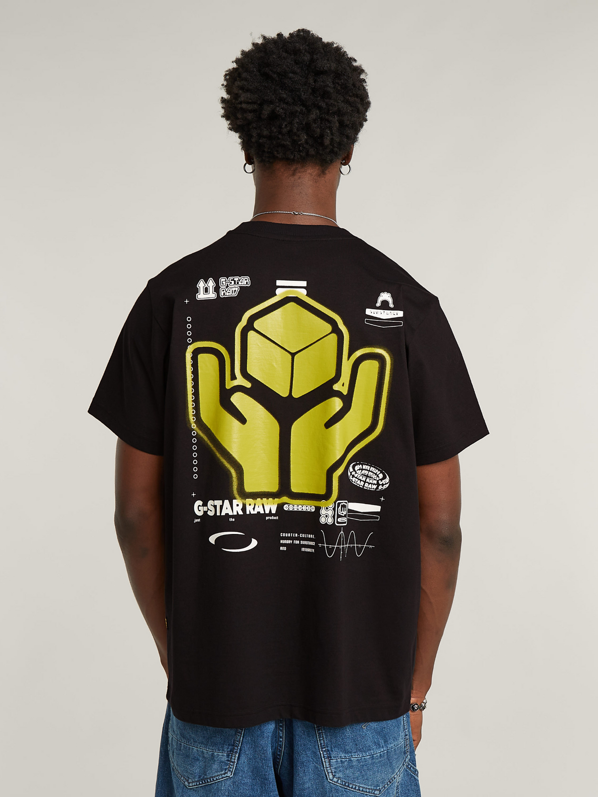 G-Star Back Graphic Loose T-Shirt | Black