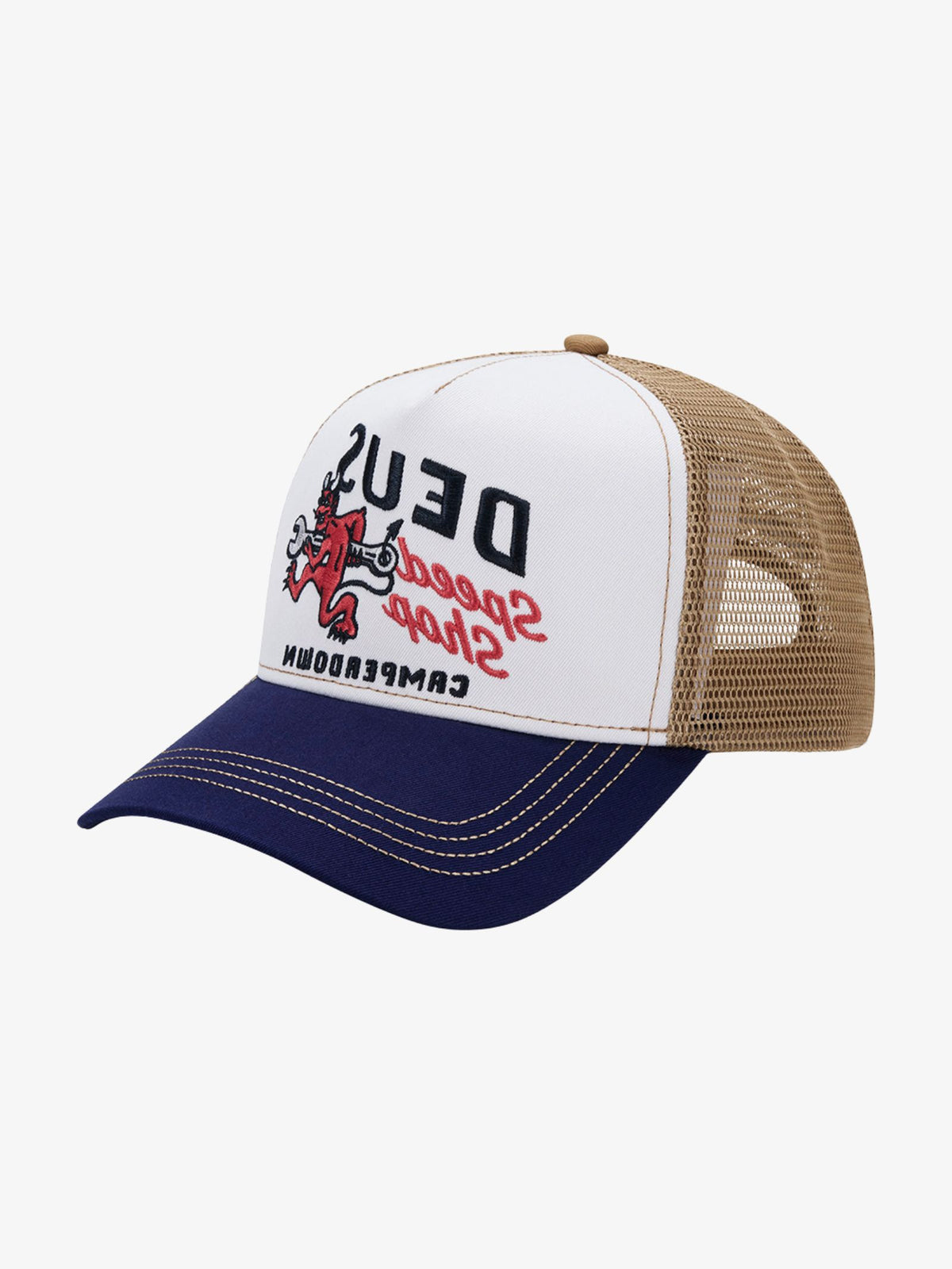 Deus Dogleg Trucker Cap | Dirty White