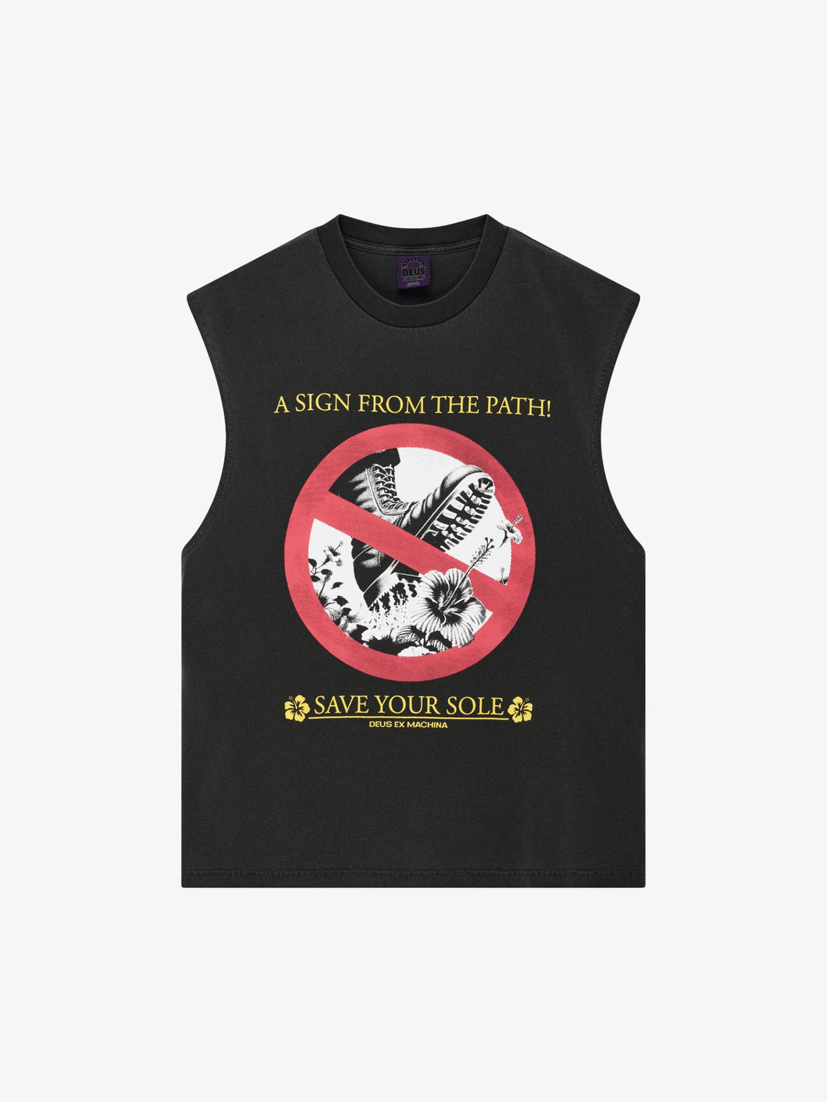 Deus Save Your Sole Muscle Tee | Anthracite