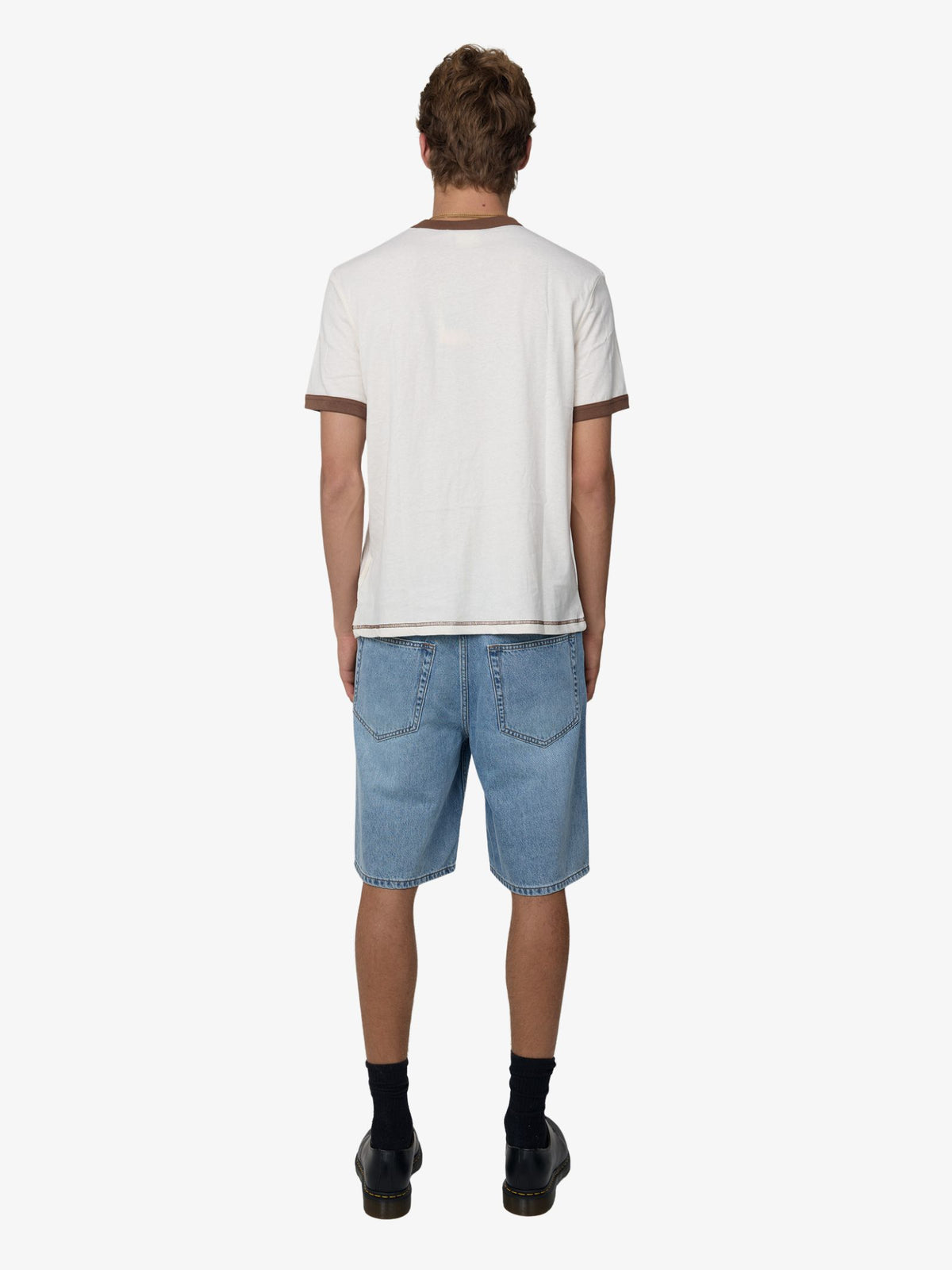 Deus Ring-A-Ding Ringer Tee | Dirty White/Brown