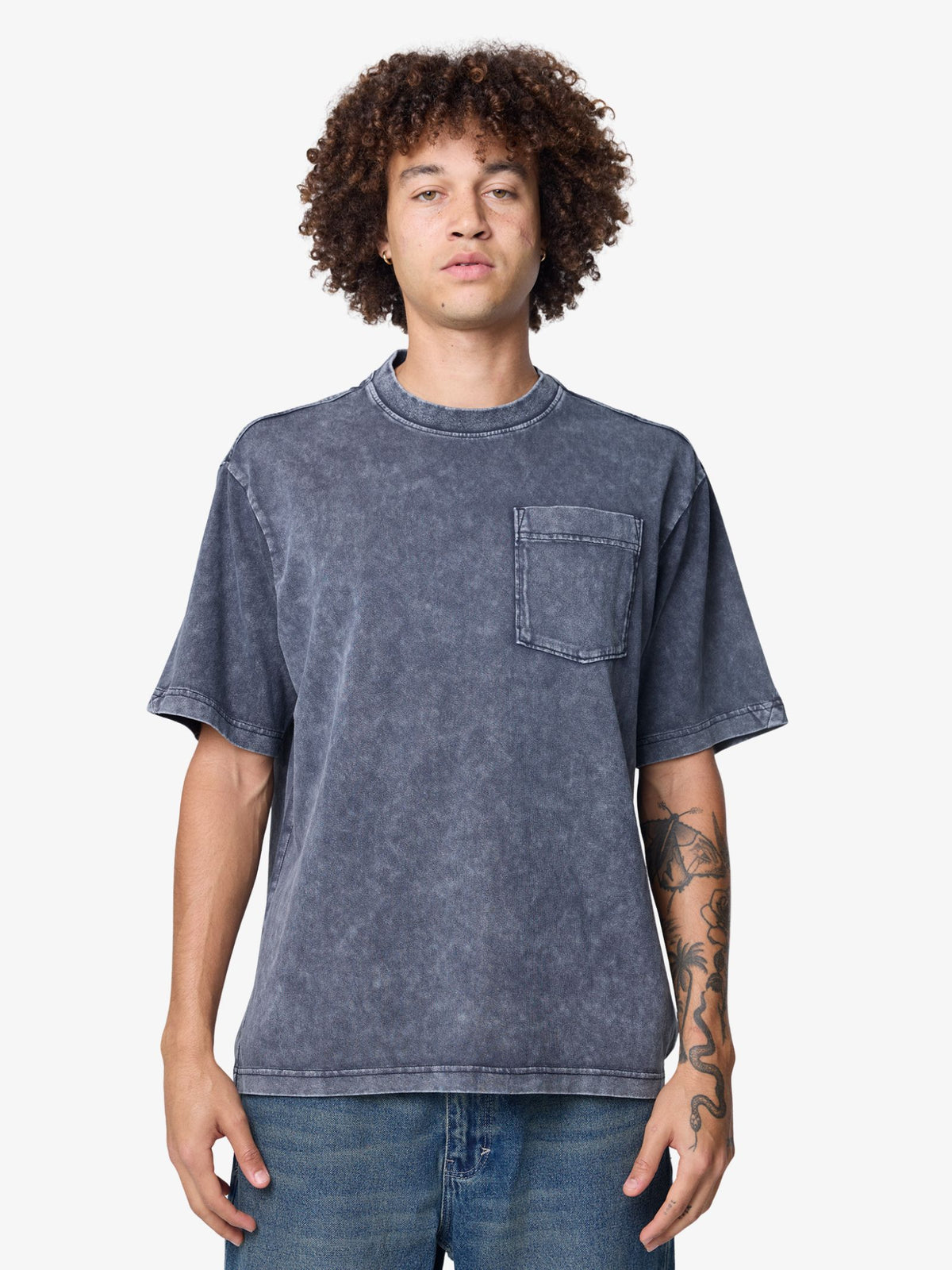 G-Star Washed Pocket T-Shirt | Dk Black Smokey Gd