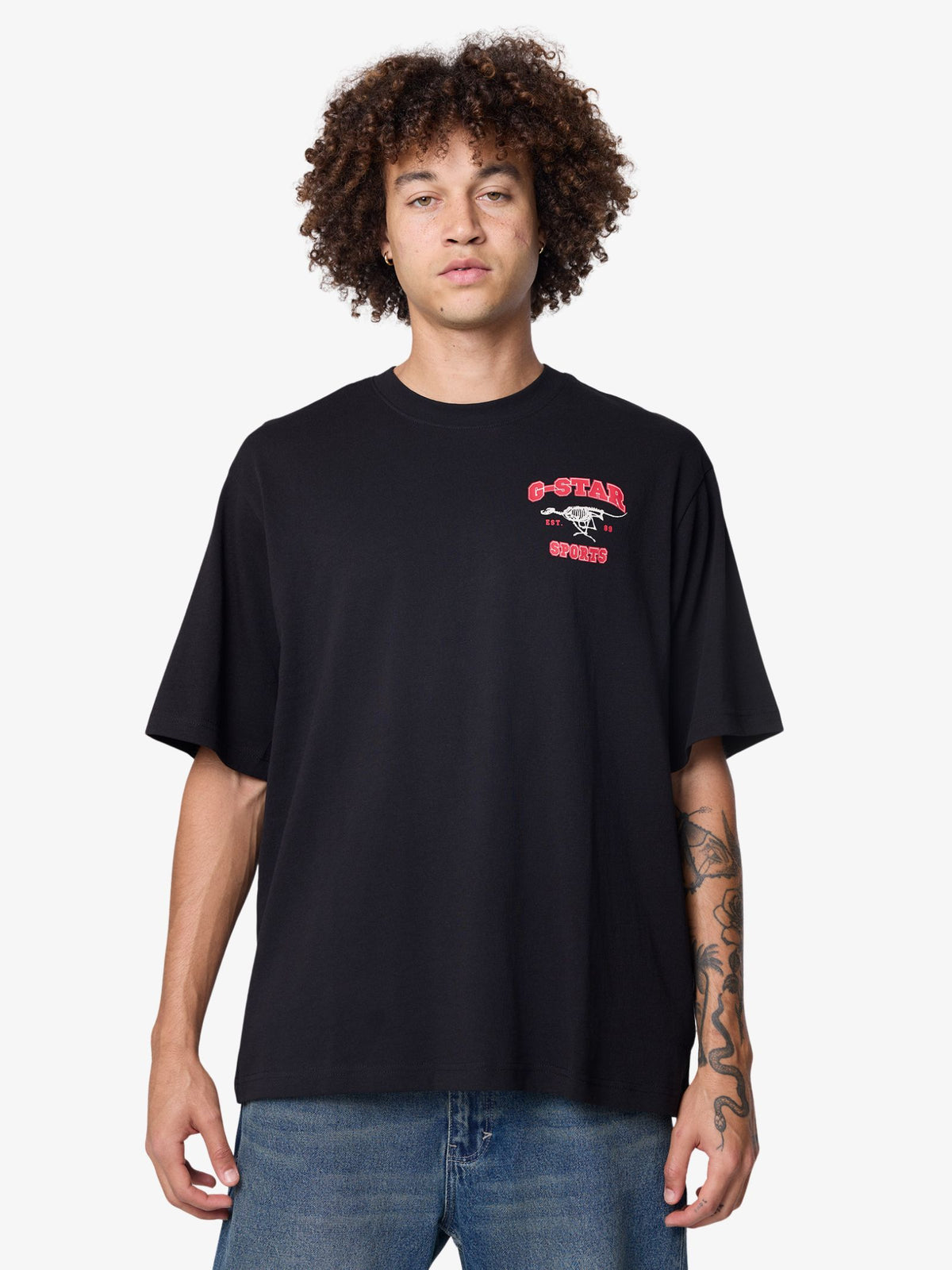 G-Star Running Dog Boxy T-Shirt | Dk Black