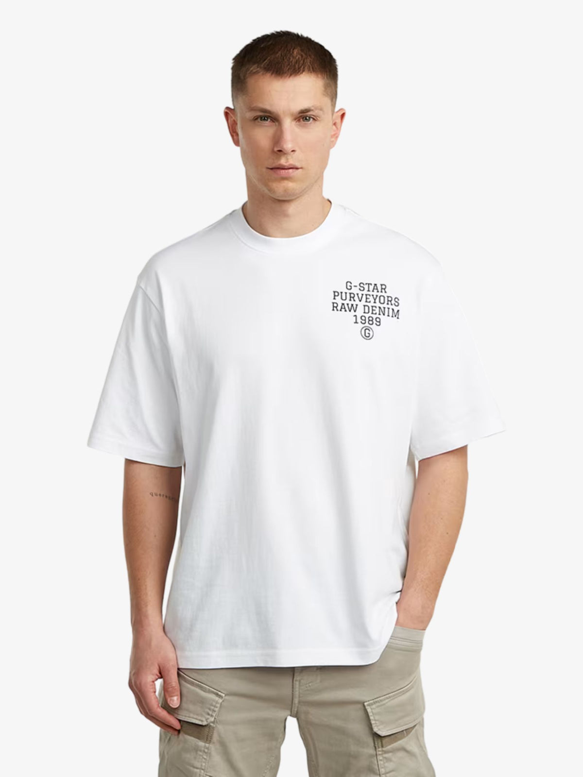 G-Star Graphic Boxy T-Shirt | White