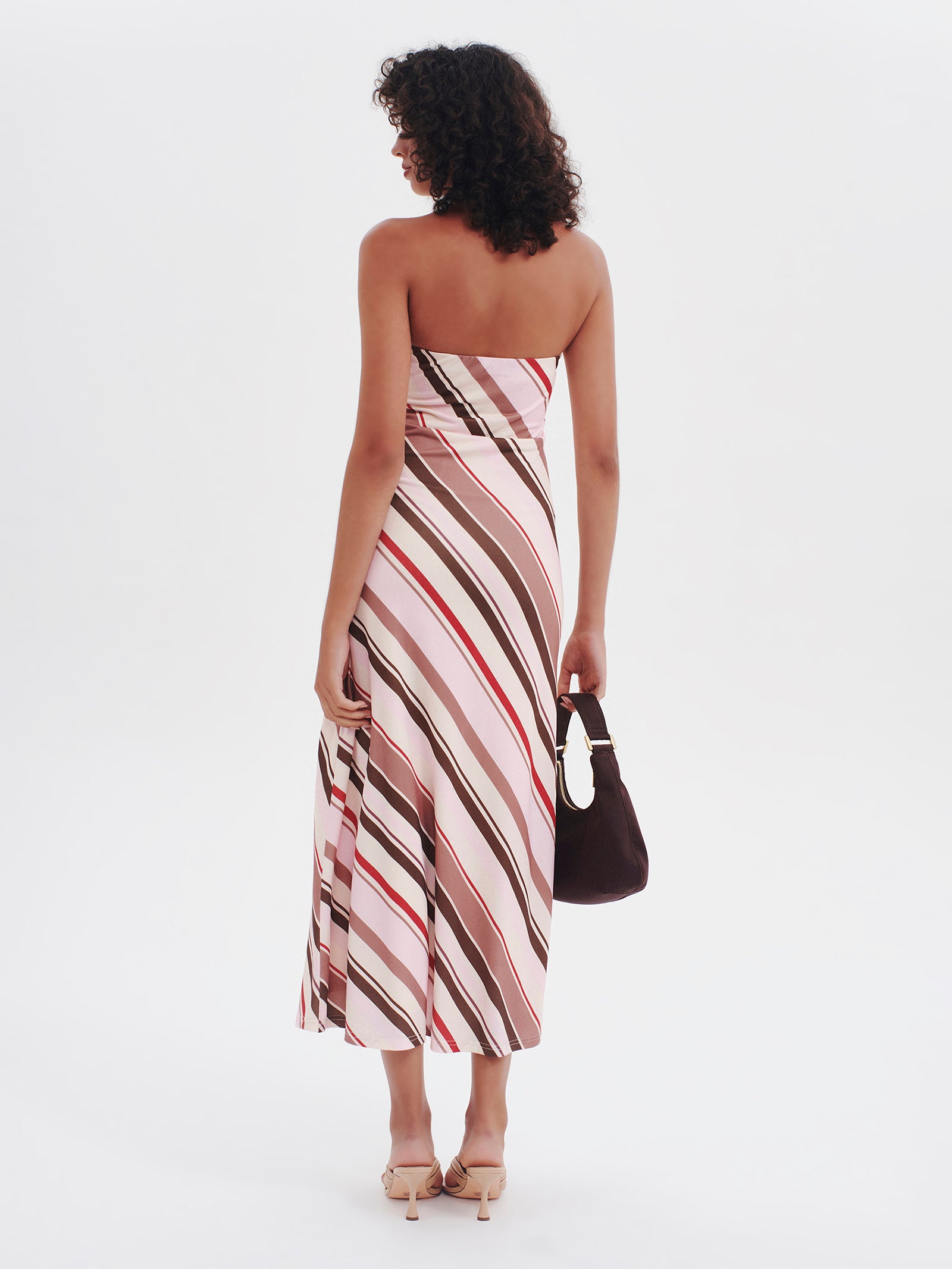Deja Vu Strapless Dress in Candy Stripe