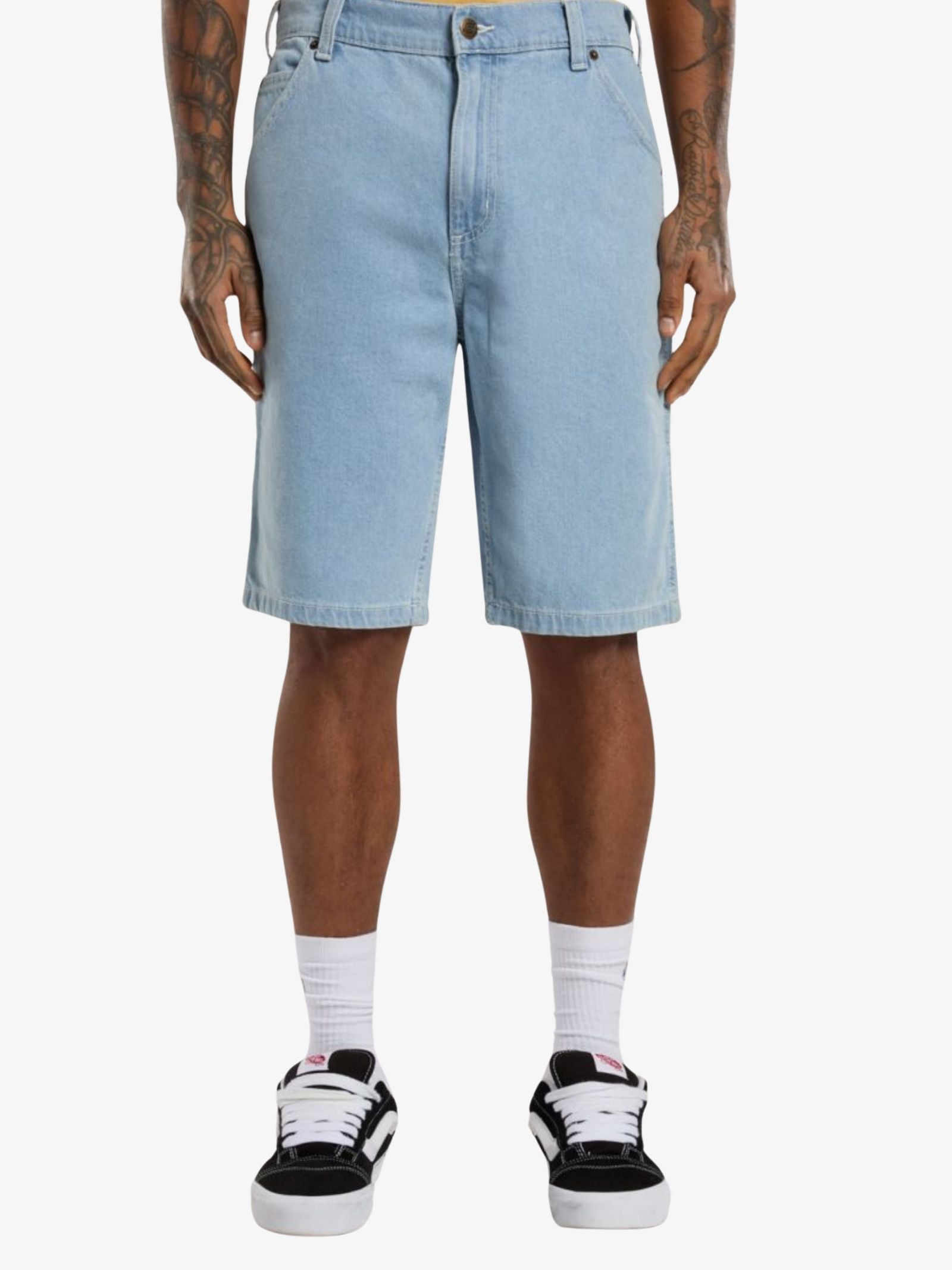 Relaxed Denim Utility Shorts 11Inch