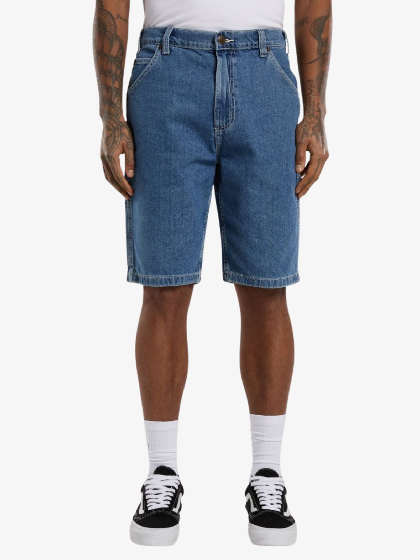 Relaxed Denim Utility Shorts 11Inch