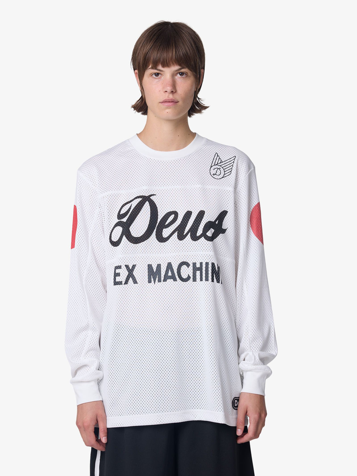 Deus Saber Moto Jersey | Vintage White