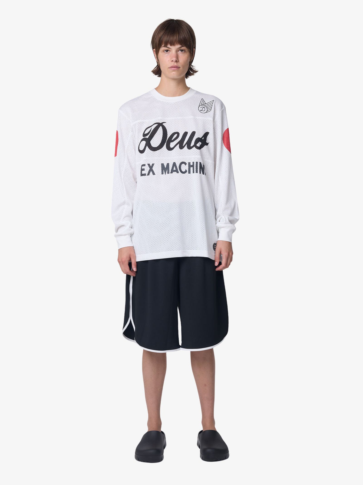 Deus Saber Moto Jersey | Vintage White