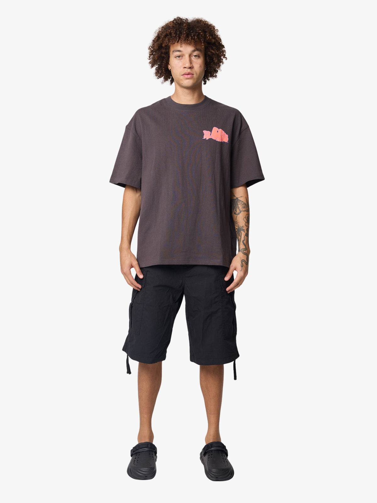 Deus Snoozin Tee | Anthracite