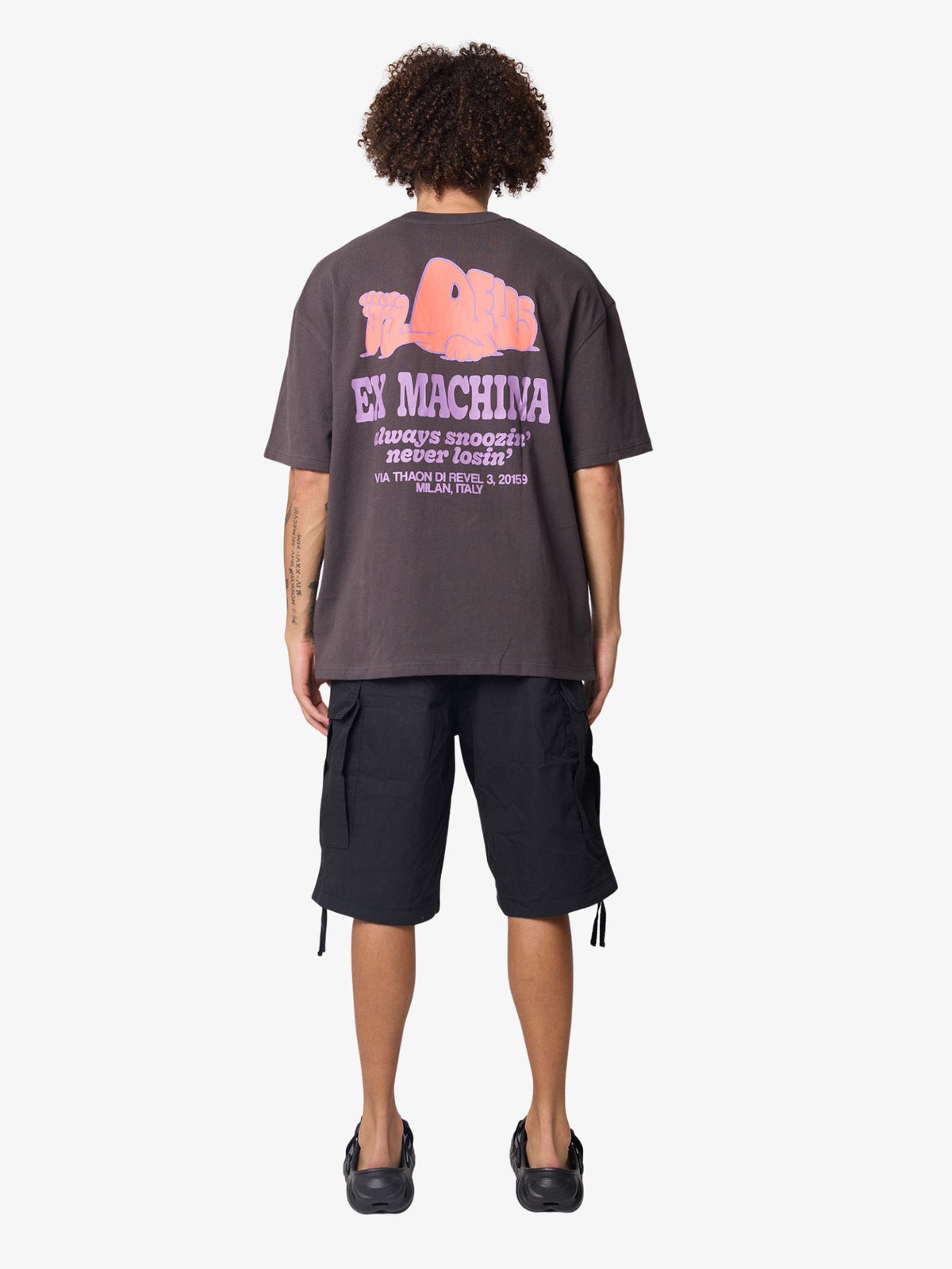 Deus Snoozin Tee | Anthracite