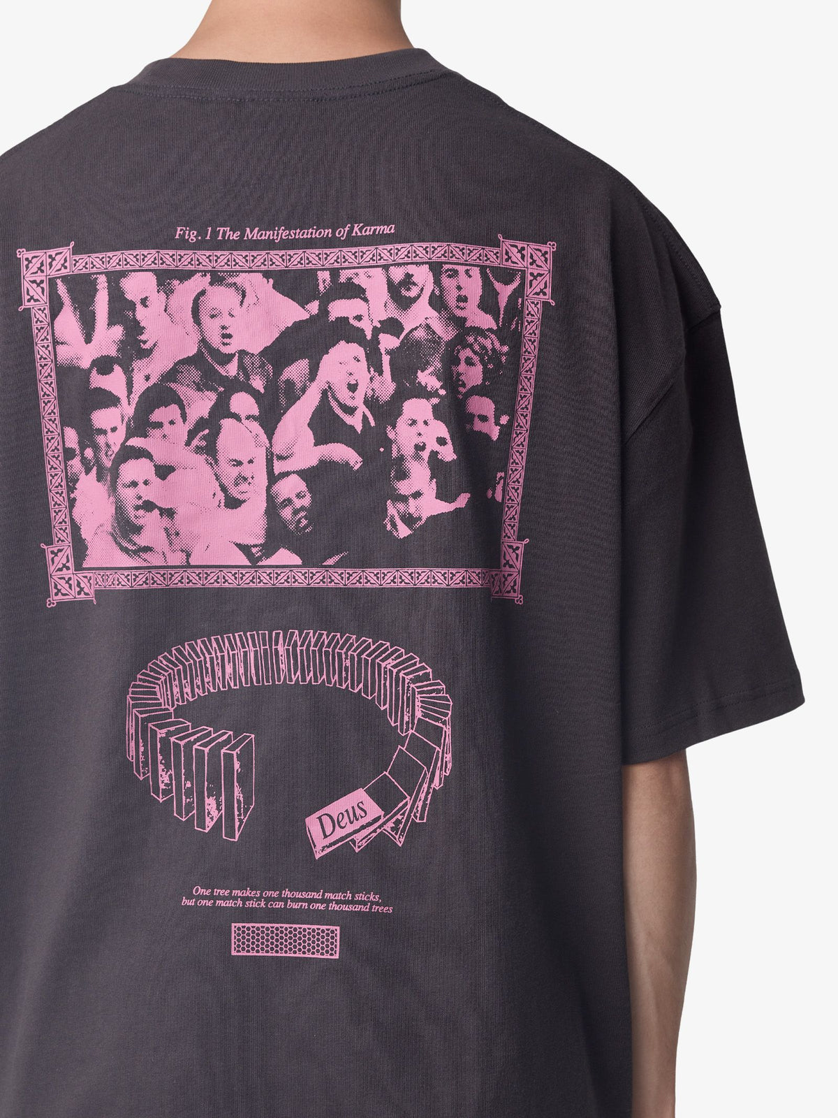 Deus Matchstick Tee | Anthracite
