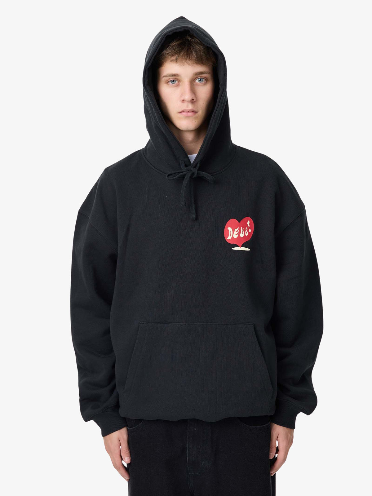 Deus Deep Cut Hoodie | Black