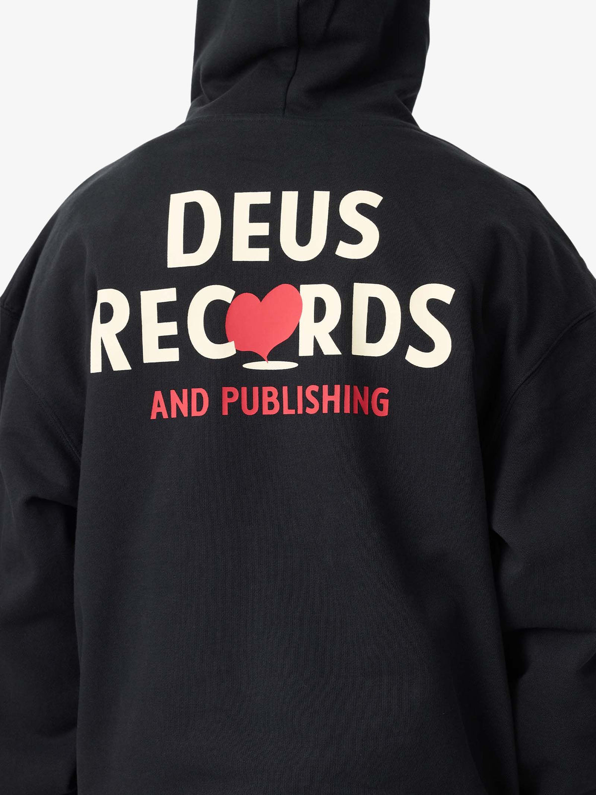 Deus Deep Cut Hoodie | Black