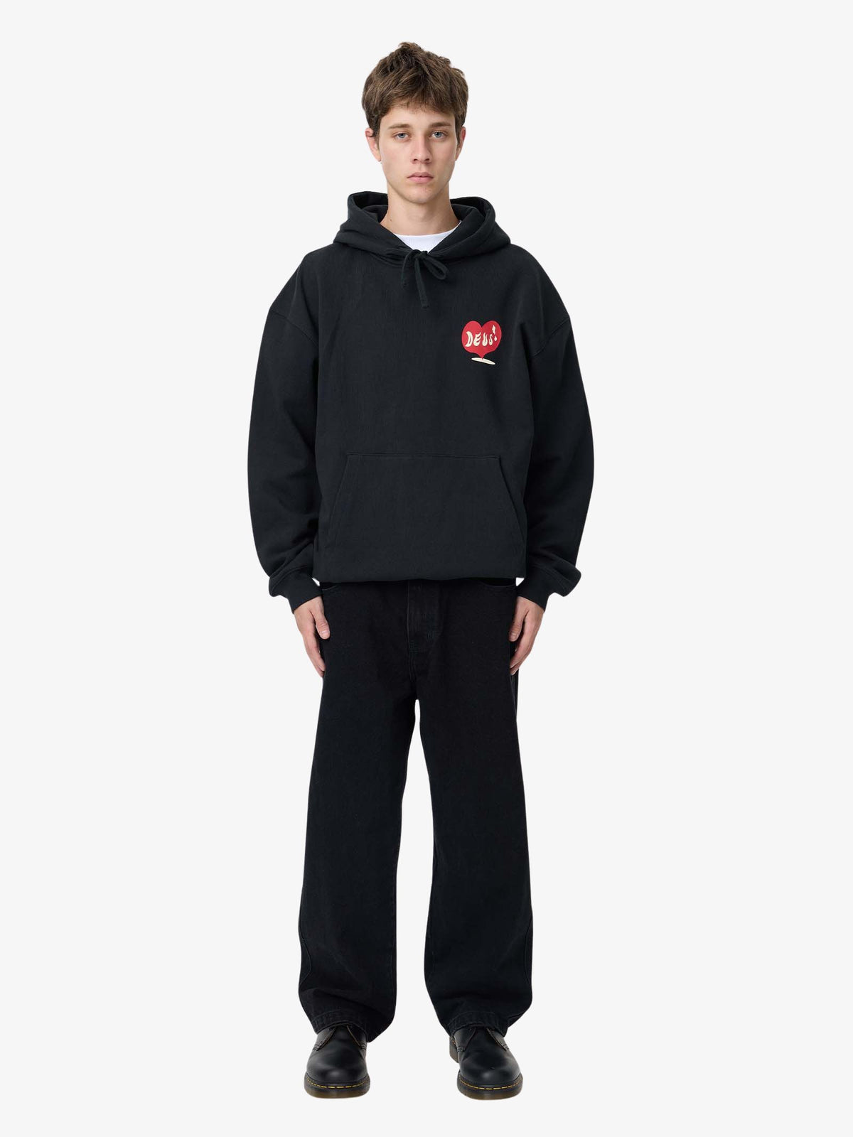 Deus Deep Cut Hoodie | Black