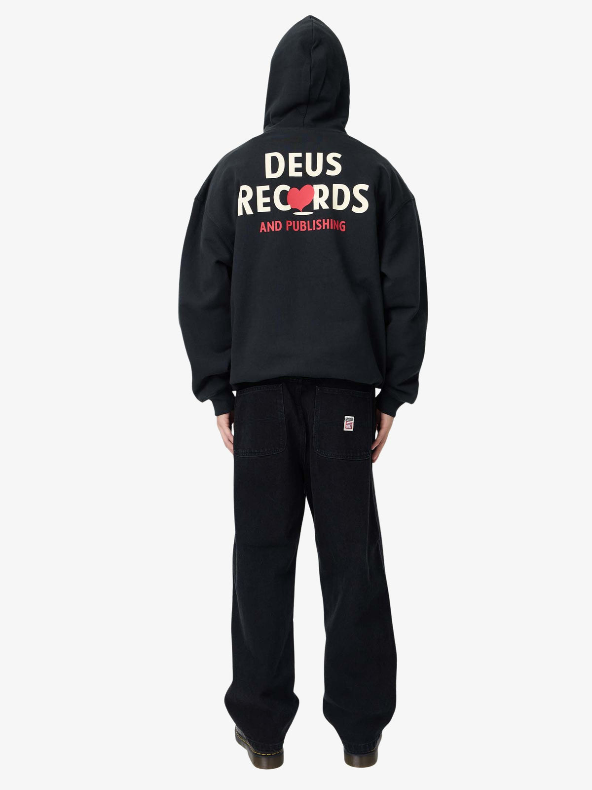 Deus Deep Cut Hoodie | Black