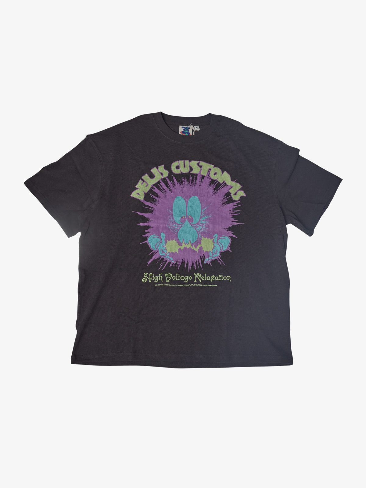 Deus Zzap Tee | Anthracite