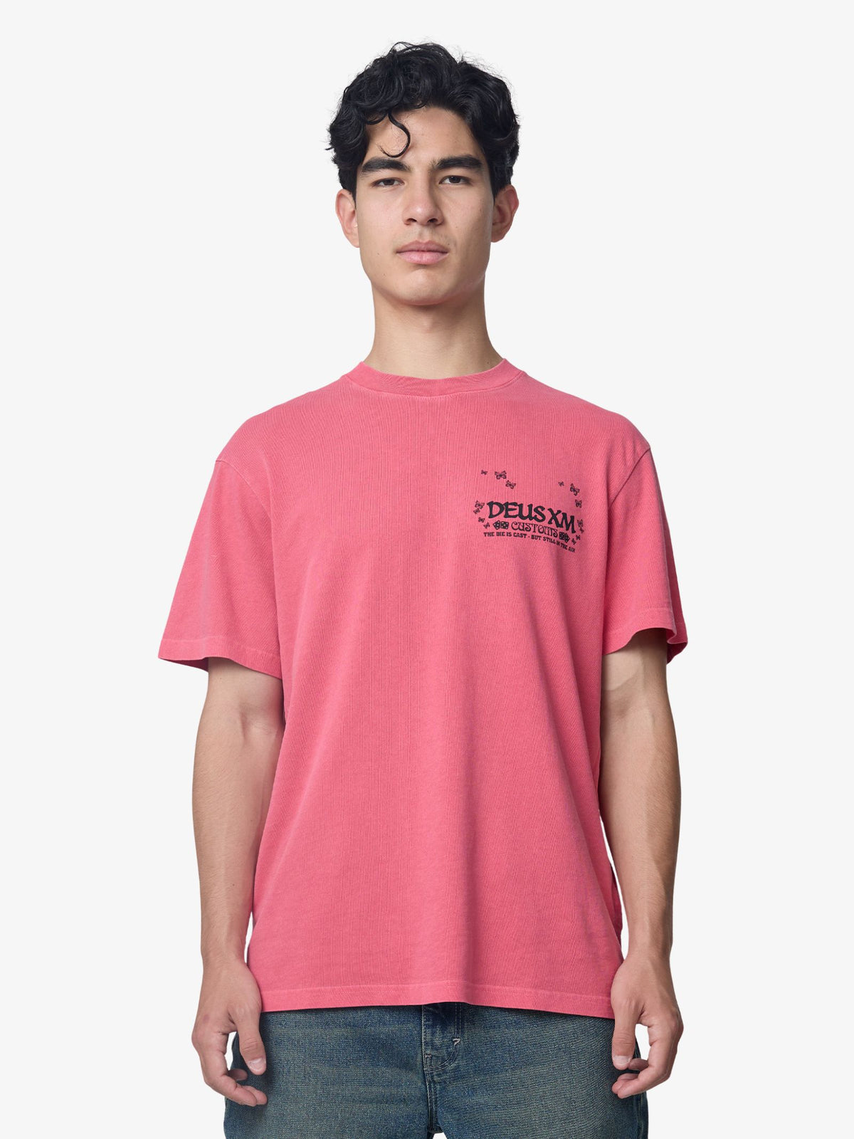 Deus Highroll Tee | Melon Red
