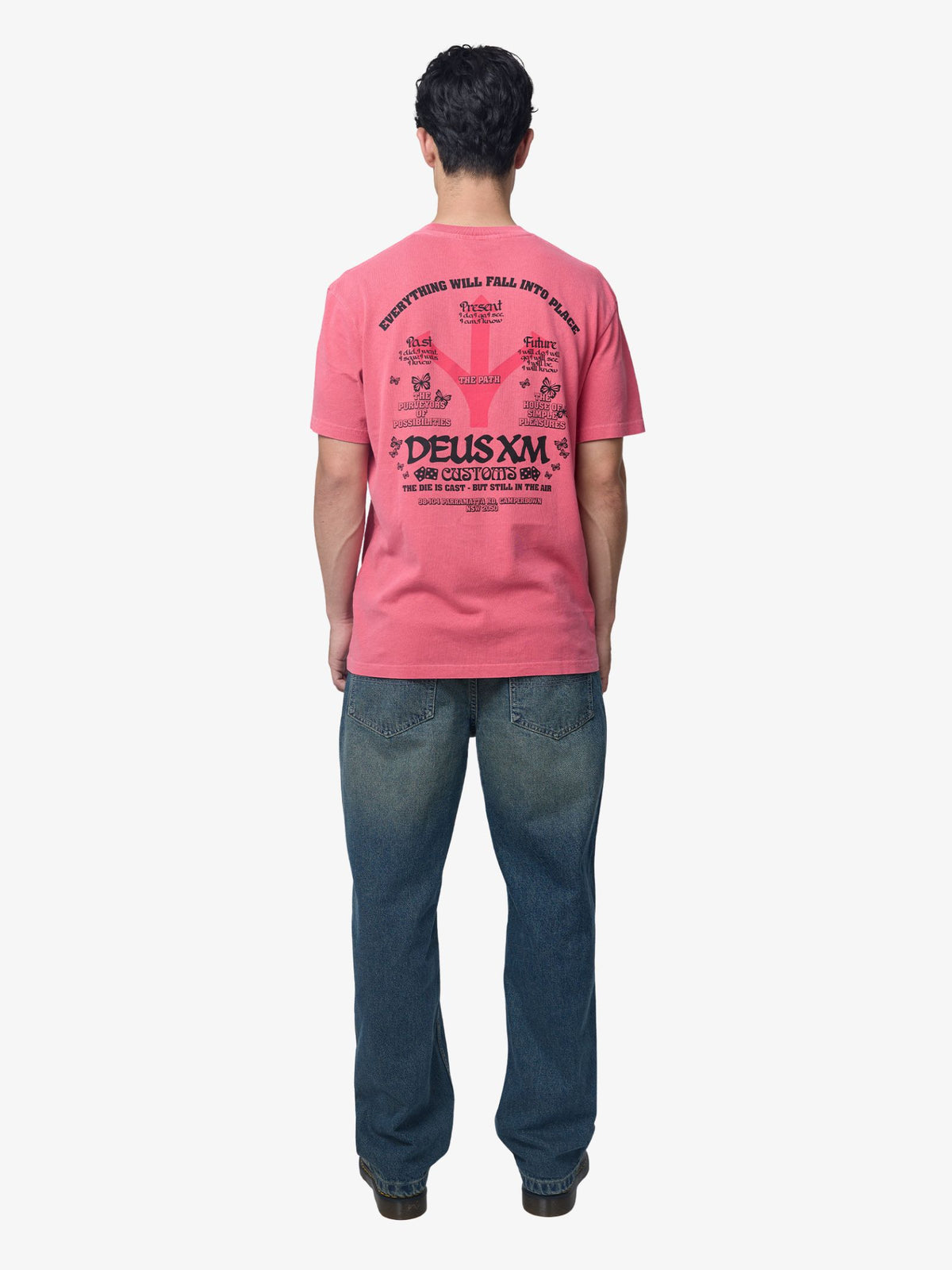 Deus Highroll Tee | Melon Red