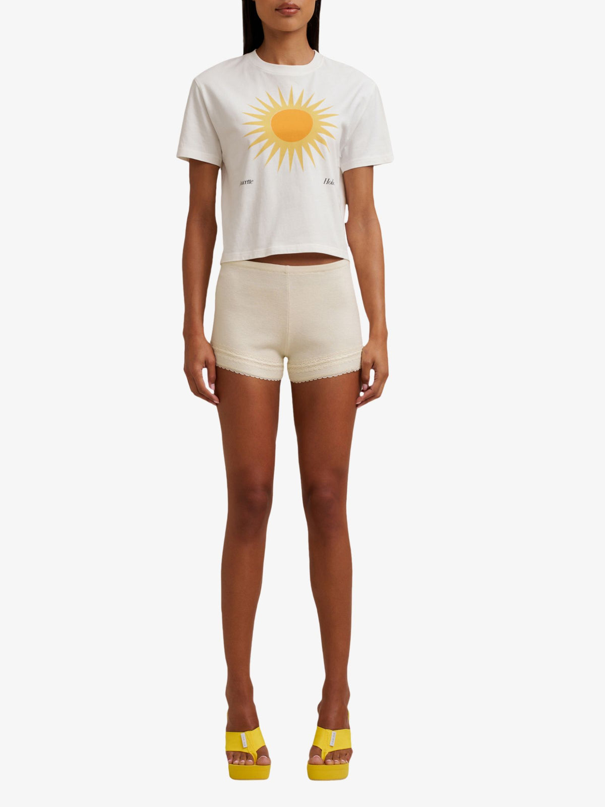Doucette Ooo Baby Tee | Ivory