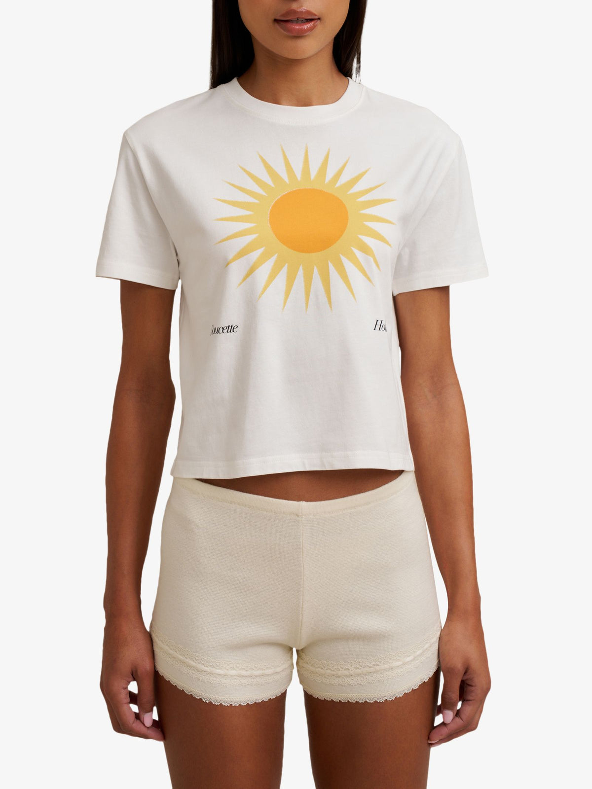 Doucette Ooo Baby Tee | Ivory