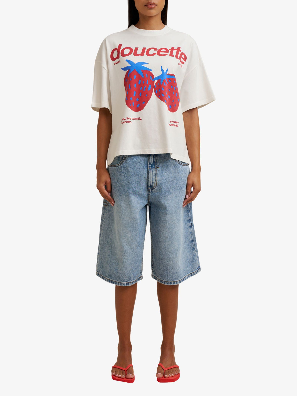 Doucette Unisex Live Sweet Compact Tee | Ivory