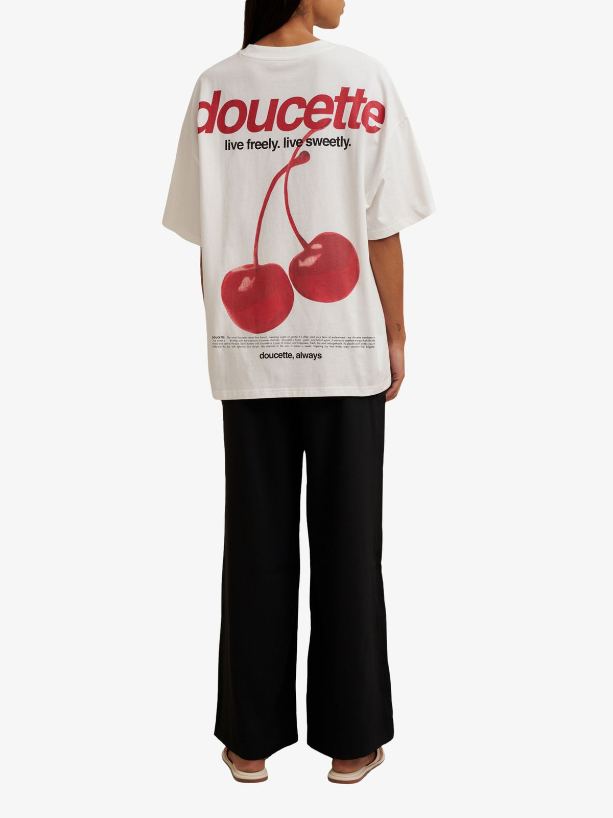 Doucette Unisex Sweet Cherry Box Tee | Ivory
