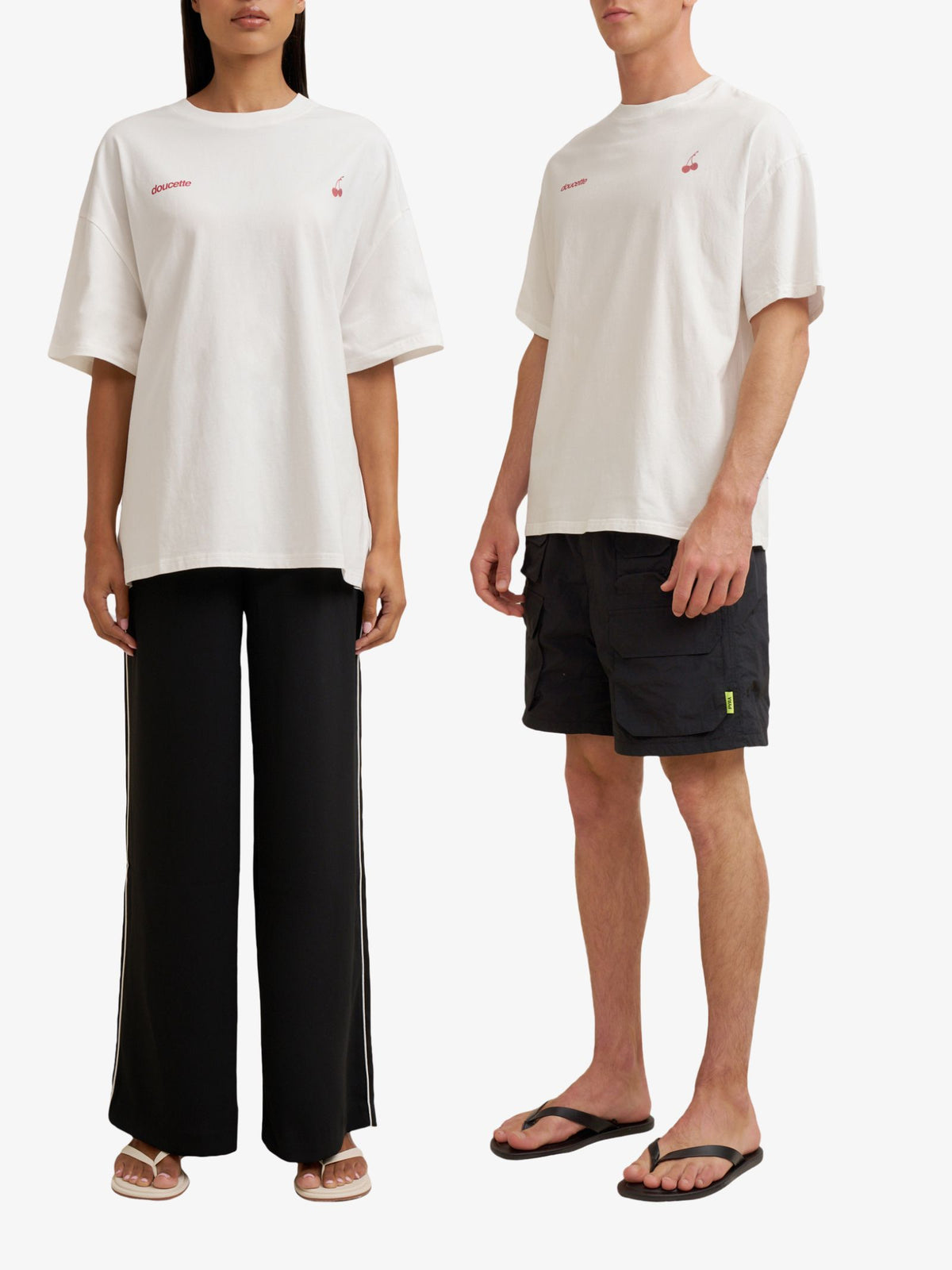 Doucette Unisex Sweet Cherry Box Tee | Ivory