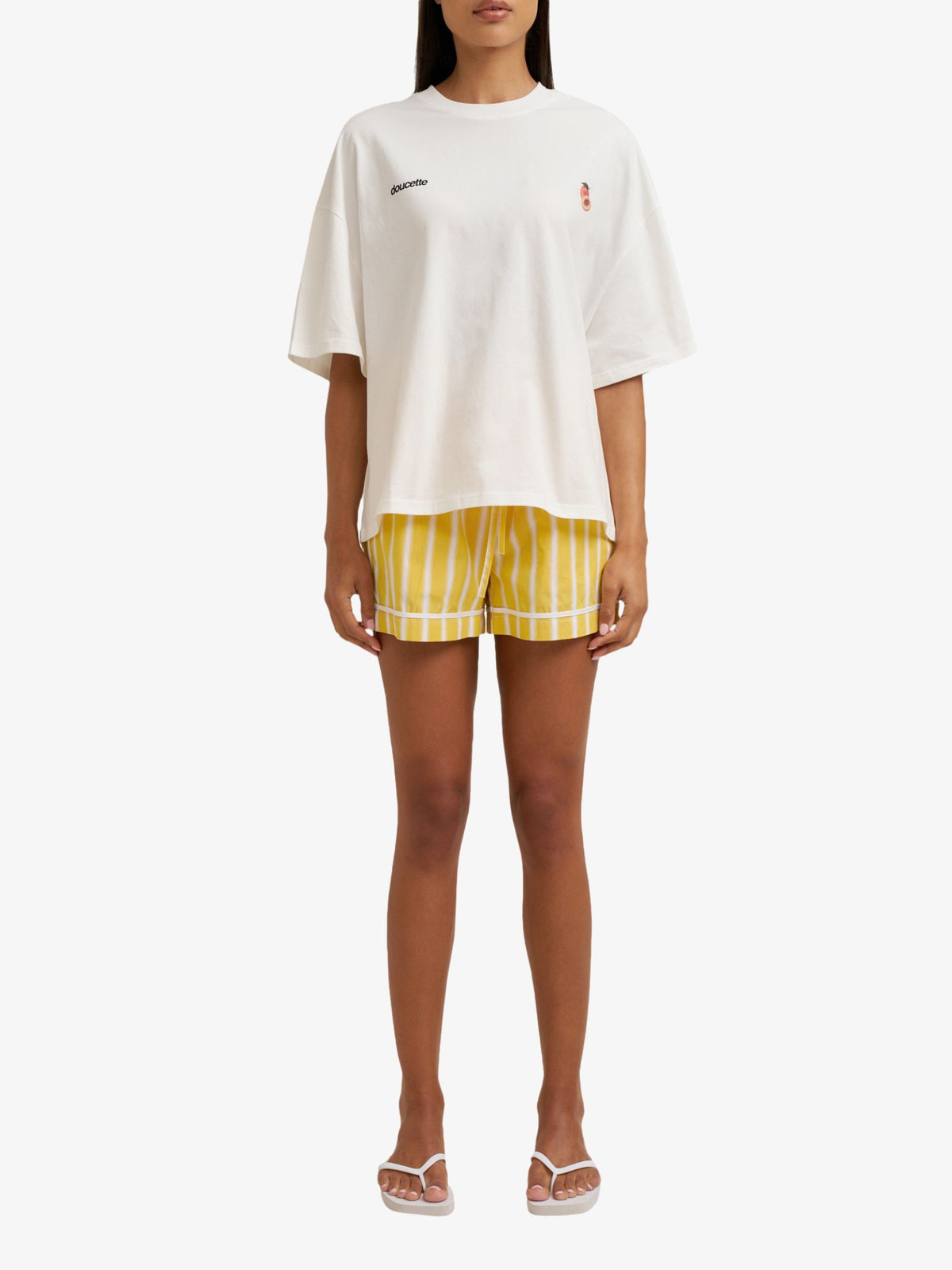 Doucette Unisex Peachy Compact Tee | Ivory