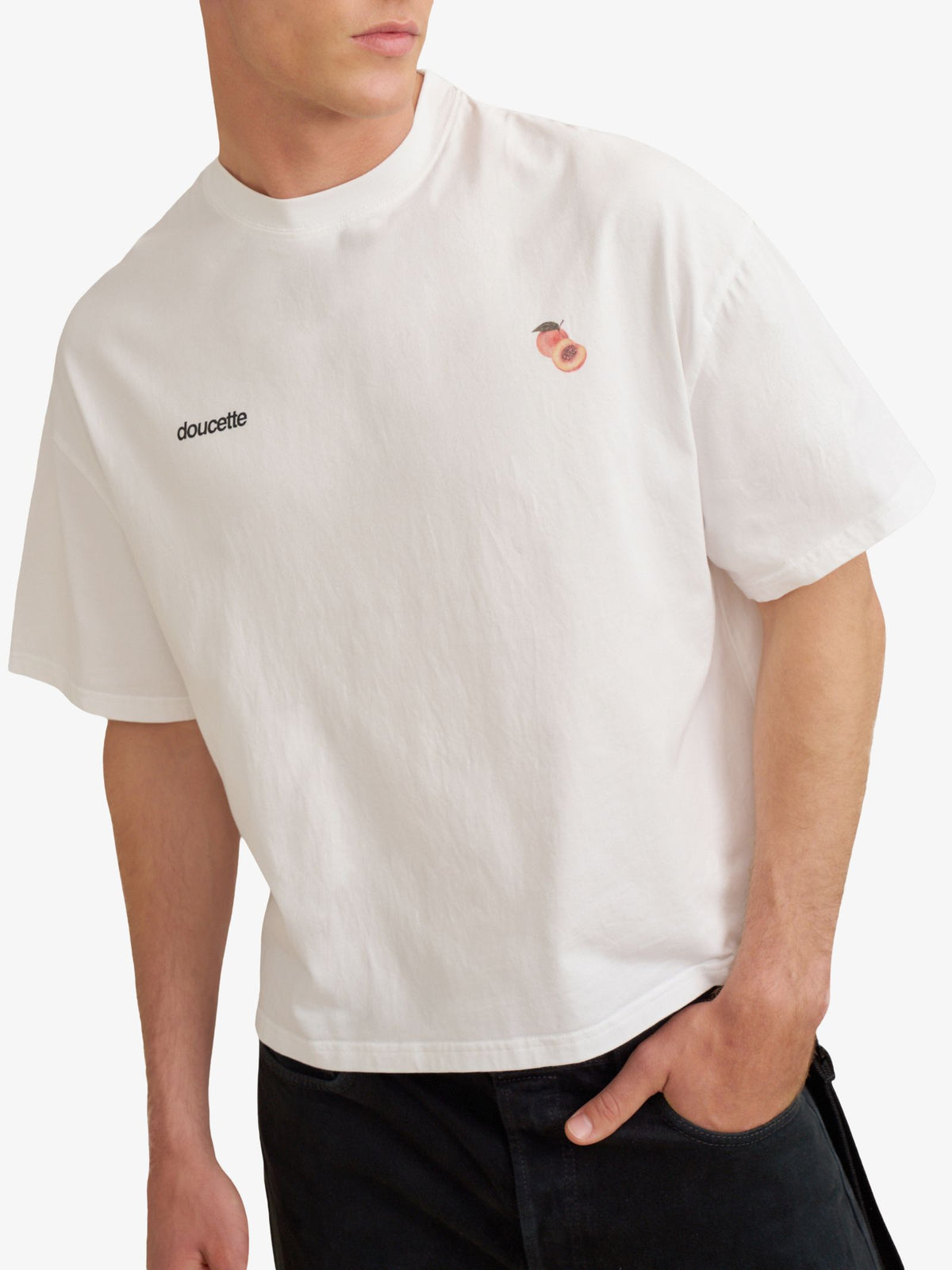 Doucette Unisex Peachy Compact Tee | Ivory