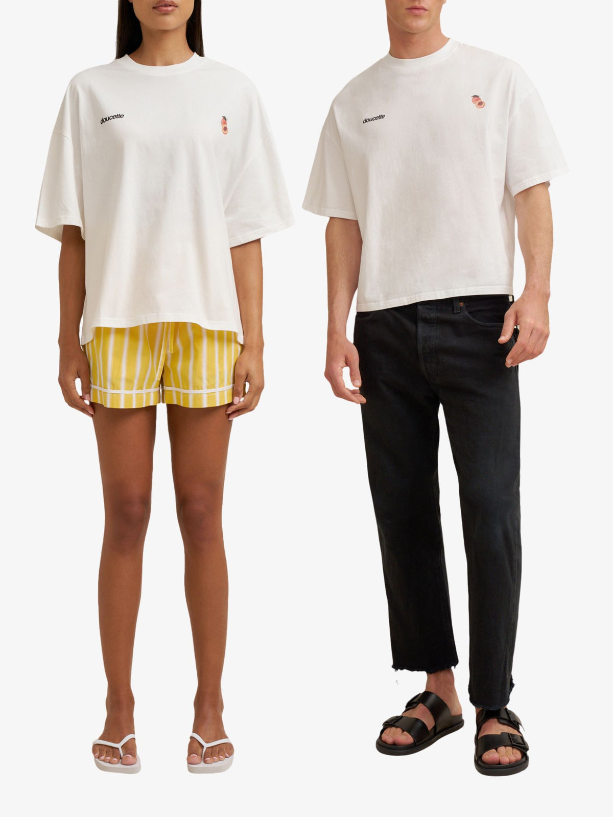 Doucette Unisex Peachy Compact Tee | Ivory