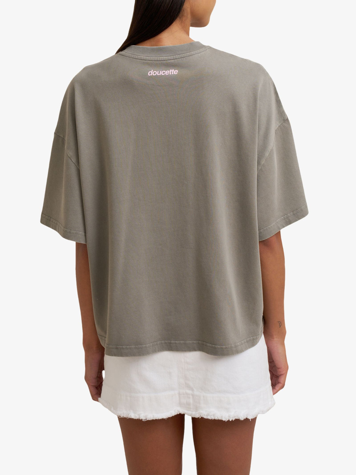 Doucette Unisex Hibiscus Compact Tee | Washed Black