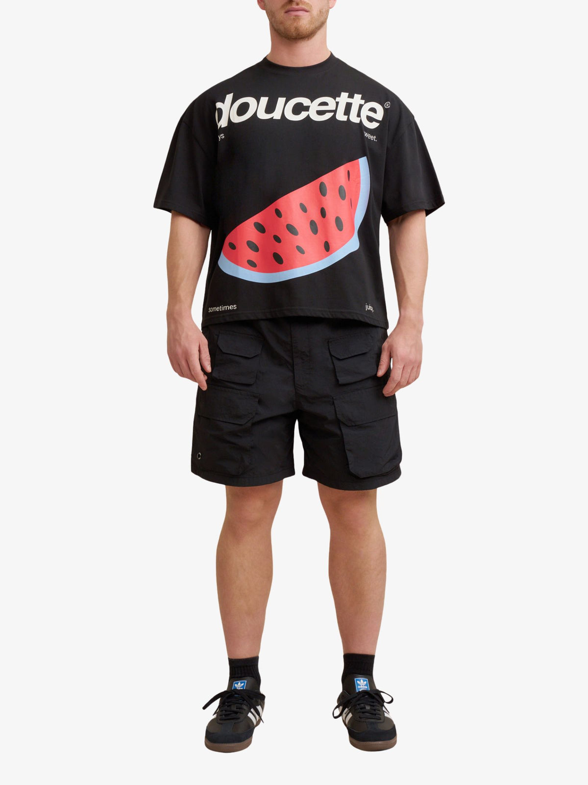 Doucette Unisex Watermelon Love Compact Tee | Black