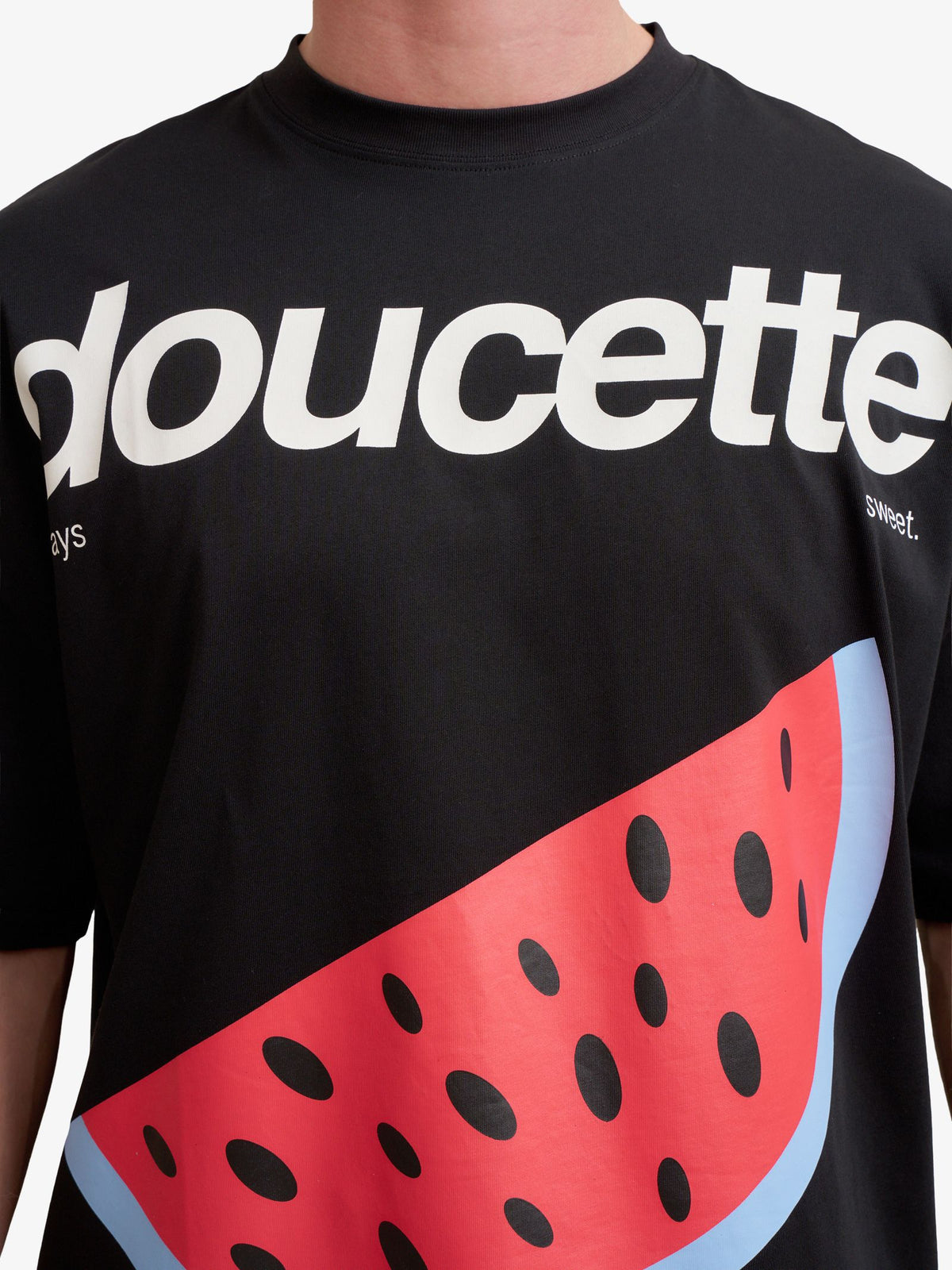 Doucette Unisex Watermelon Love Compact Tee | Black