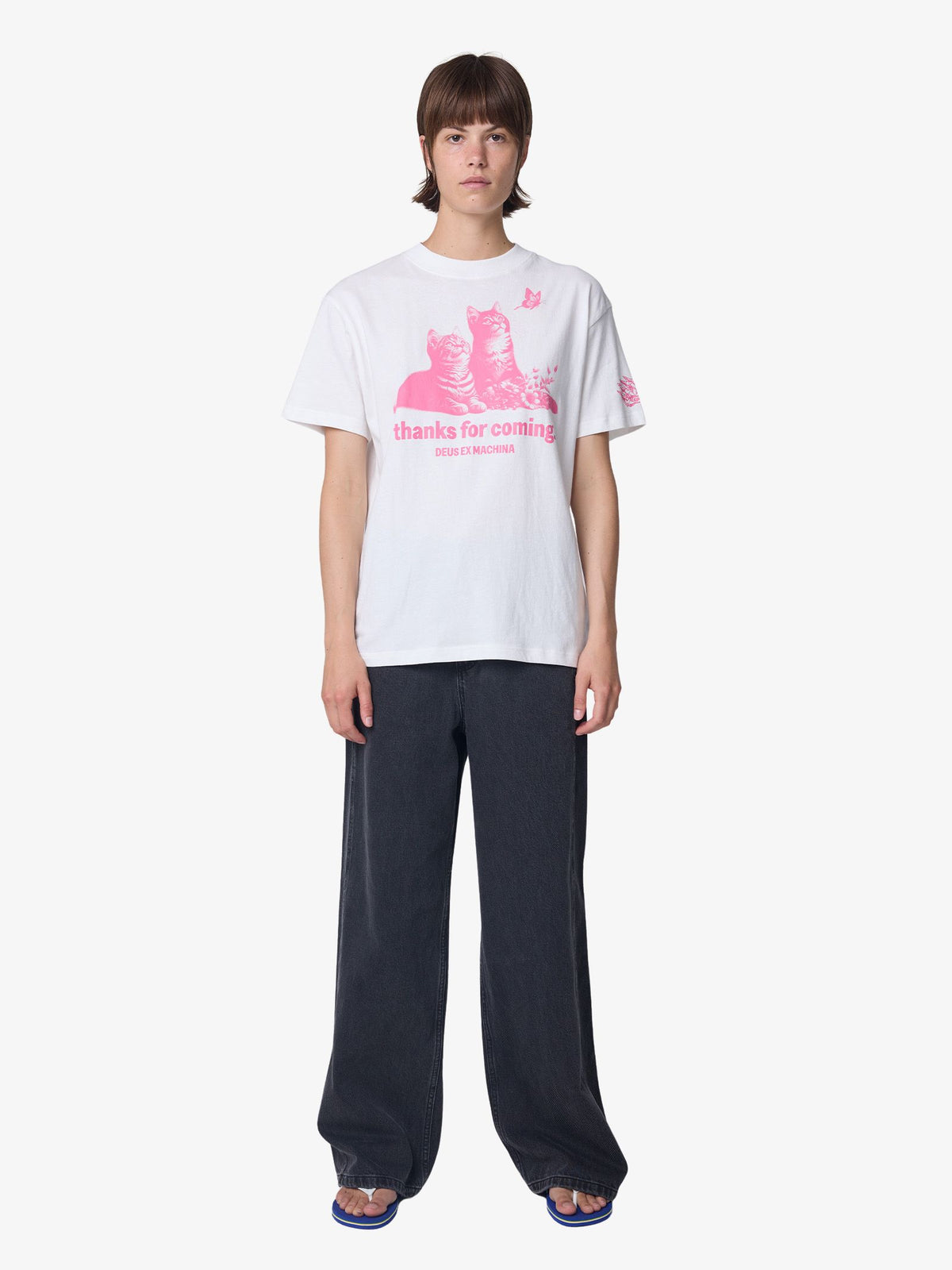 Deus Ostinato Tee | Pink Print/Vintage White