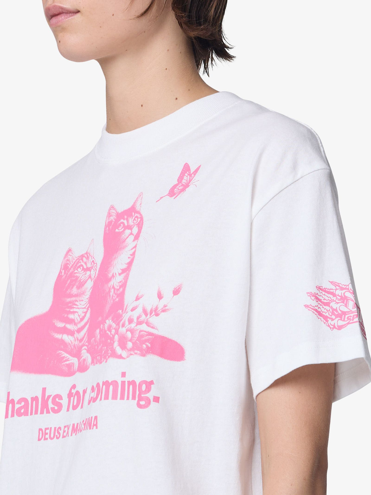 Deus Ostinato Tee | Pink Print/Vintage White