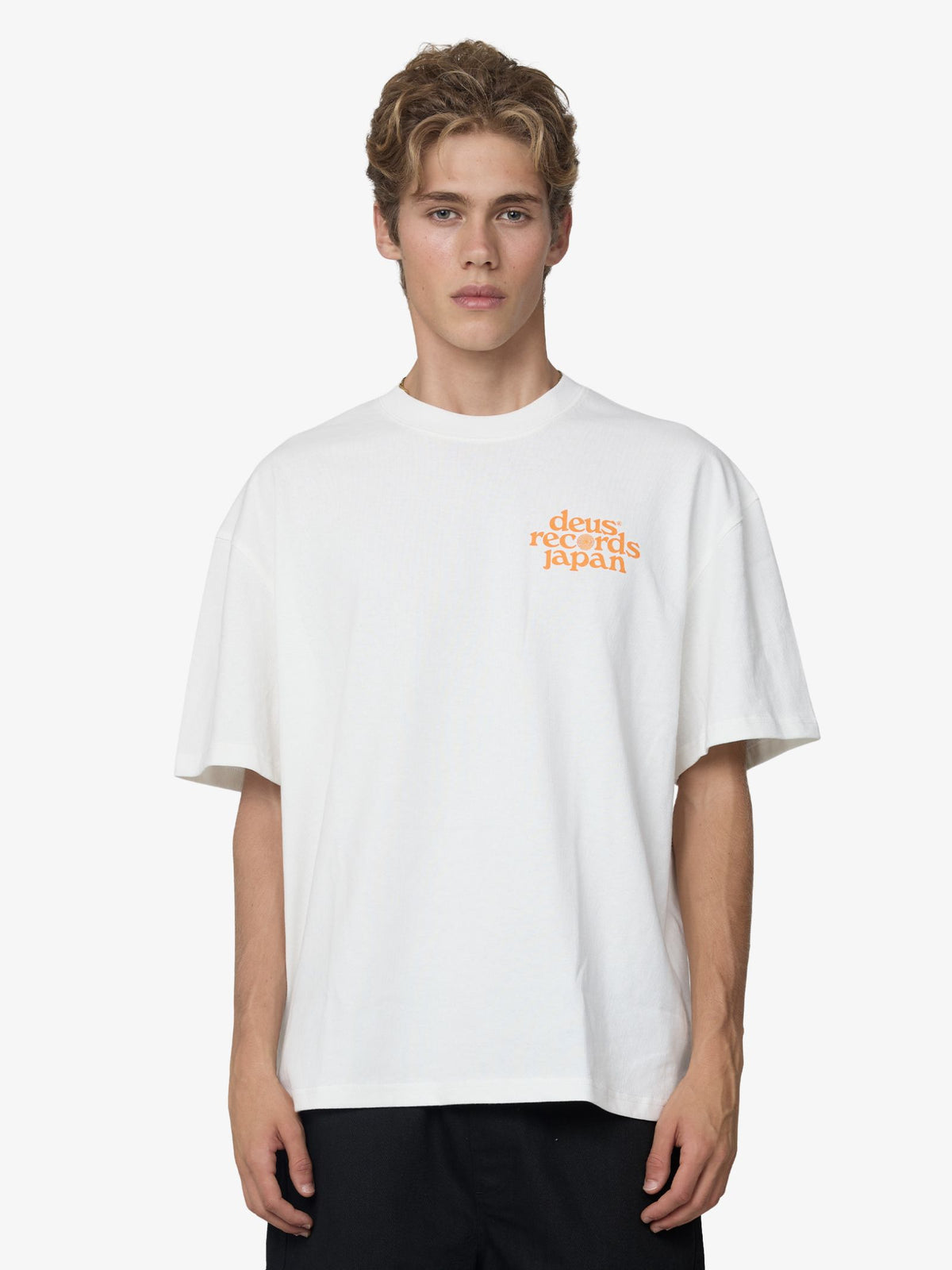 Deus Reverse Strata Tee | Vintage White