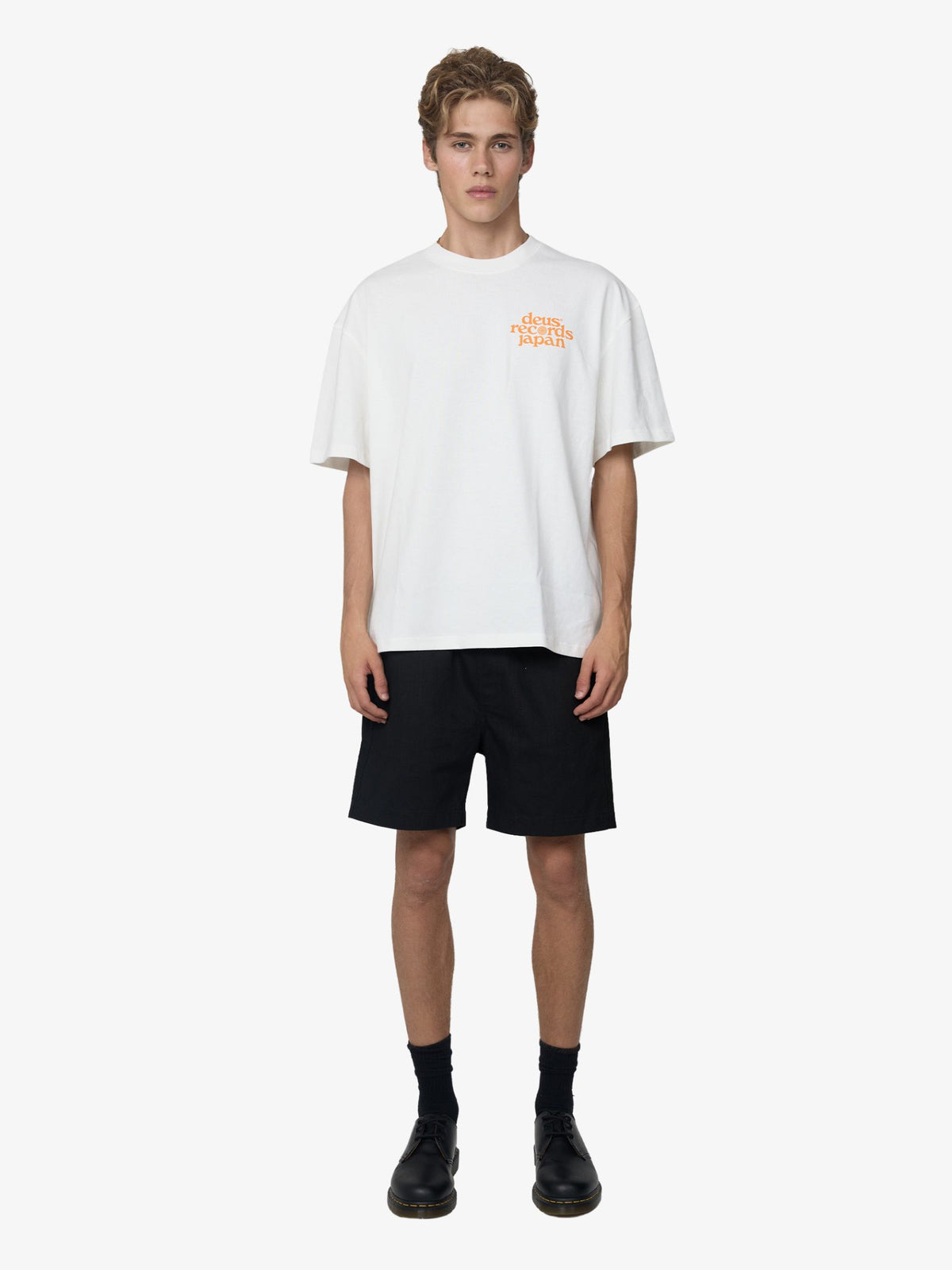 Deus Reverse Strata Tee | Vintage White