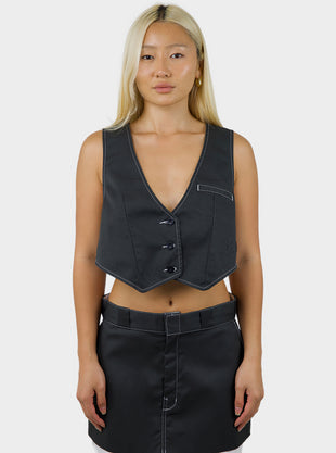 Del Rio Contrast Cropped Vest