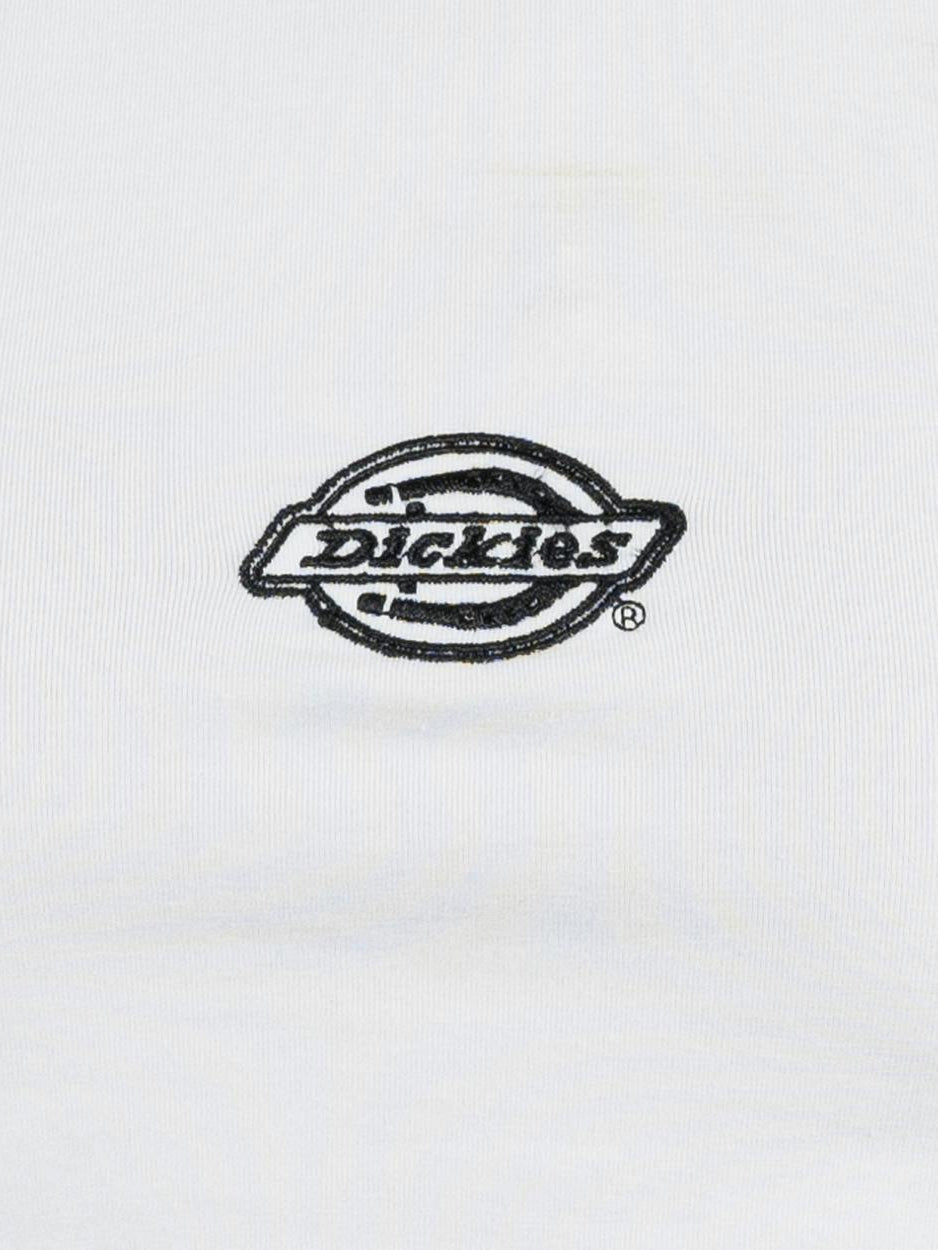 Dickies Classic Logo Racer Front Cropped Tank | White