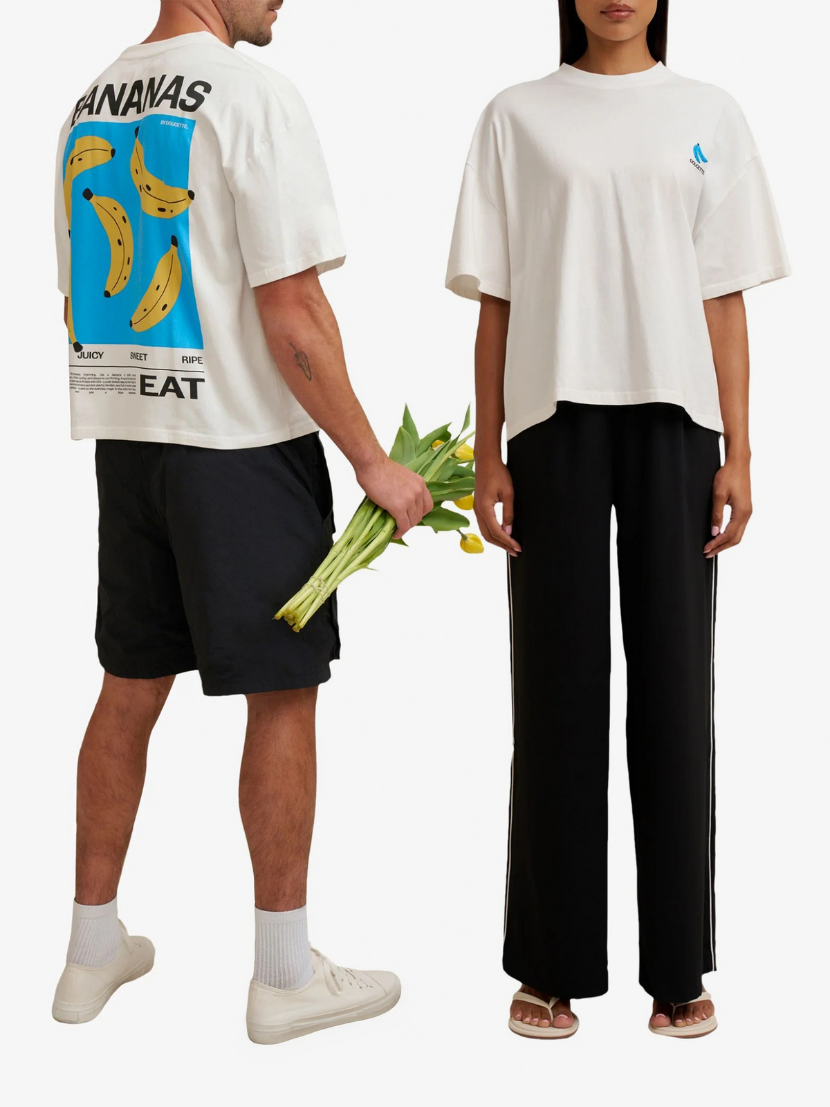 Doucette Unisex Bananas Compact Tee | Ivory