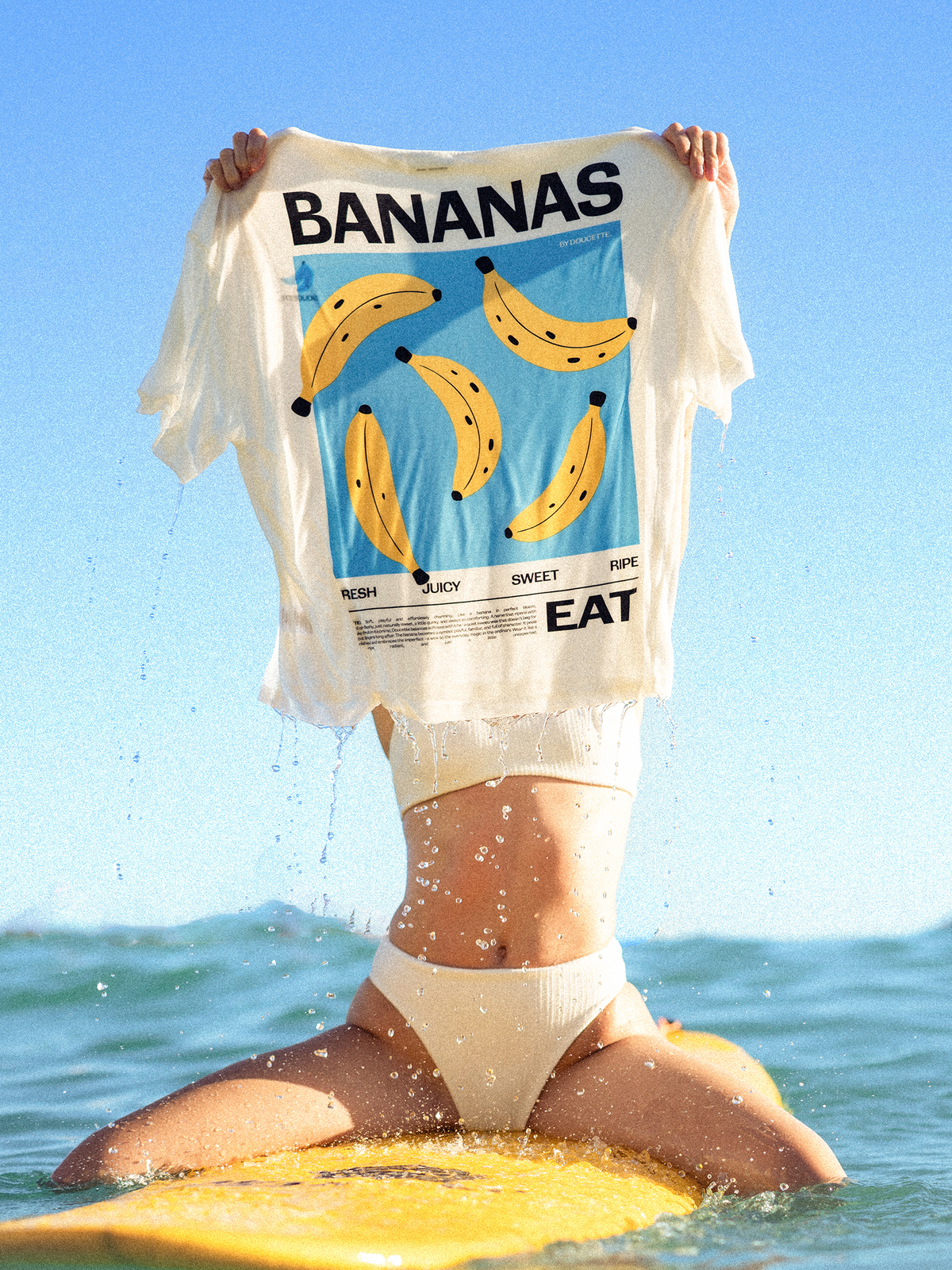 Doucette Unisex Bananas Compact Tee | Ivory